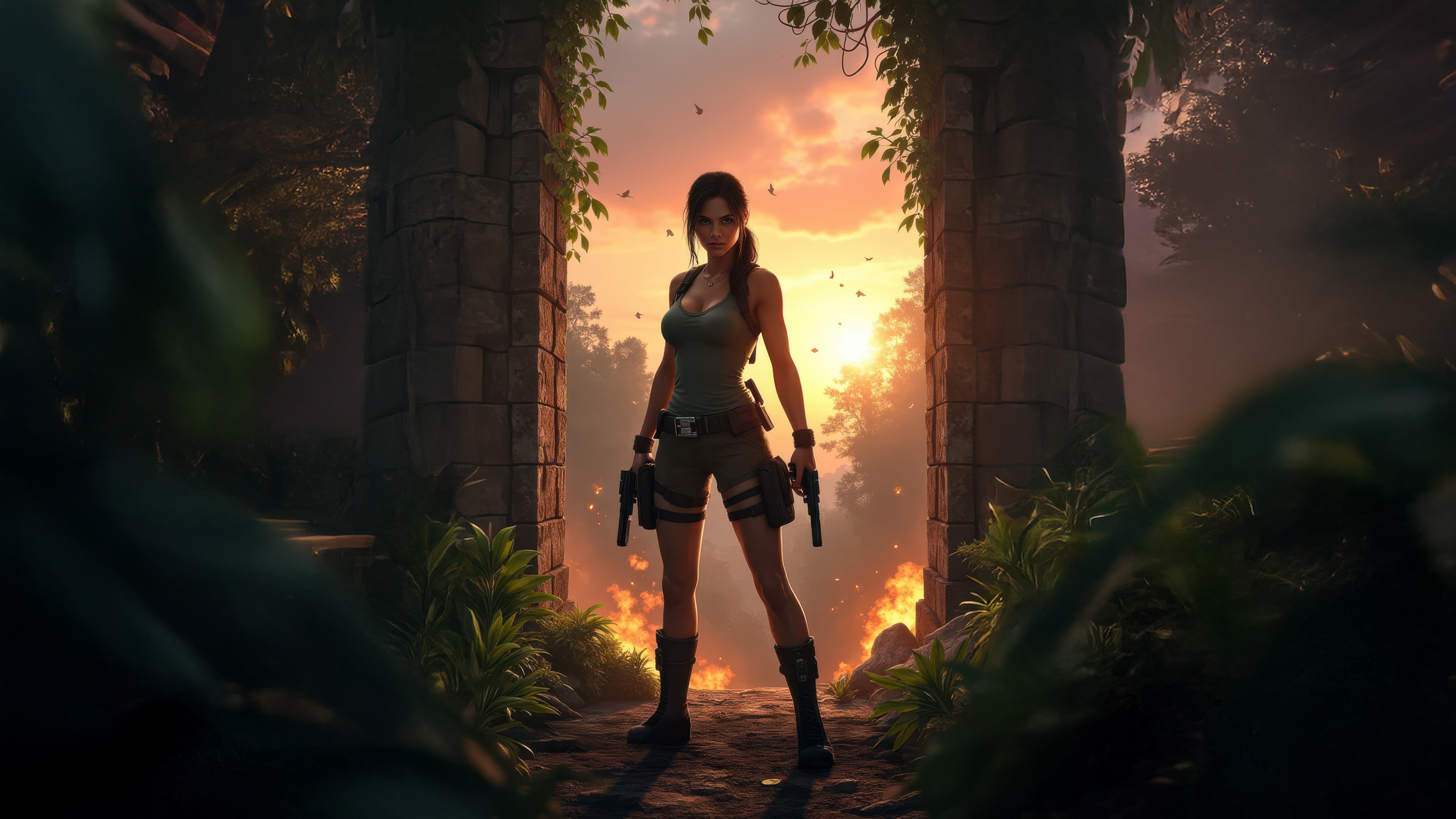 Lara Croft in Tomb Raider: Rise of the Explorer HD Wallpaper
