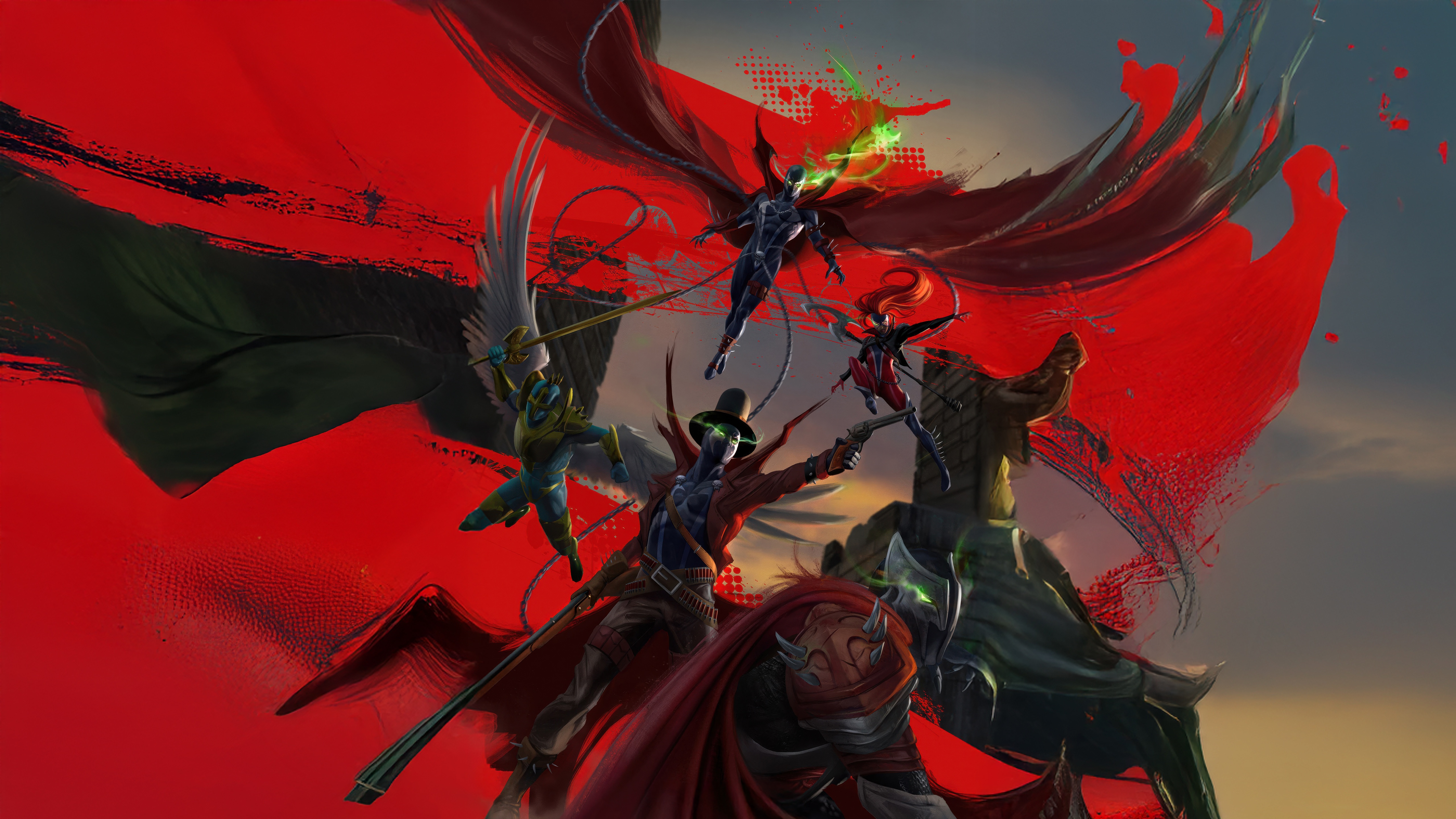 The Scorched Characters in a Battle HD Wallpaper