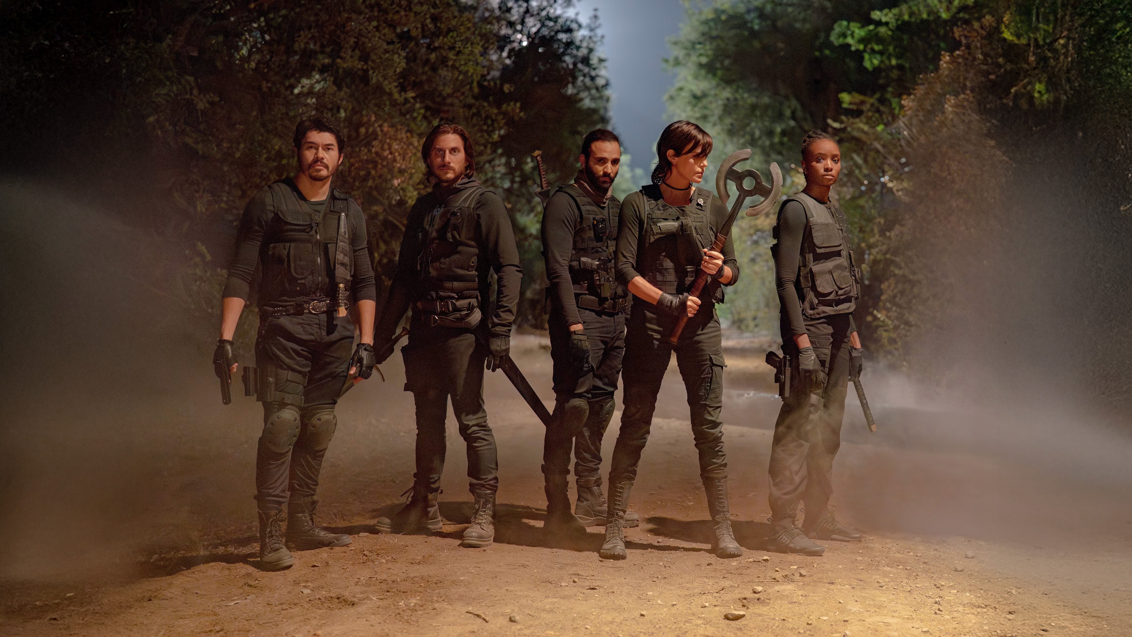 The Old Guard 2 Characters in Forest HD Wallpaper