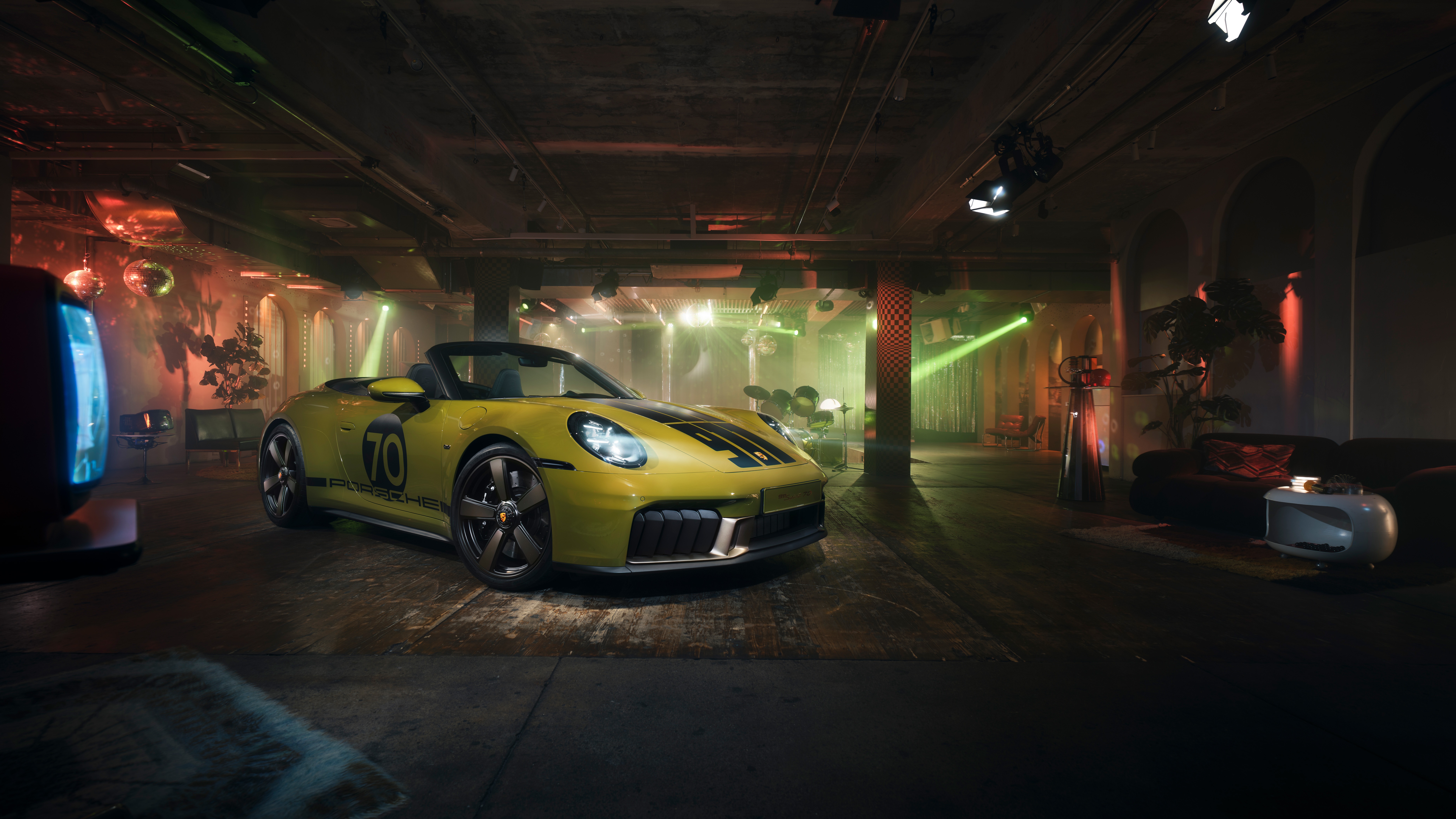 Yellow Porsche 911 Spirit 70 Edition Convertible HD Wallpaper