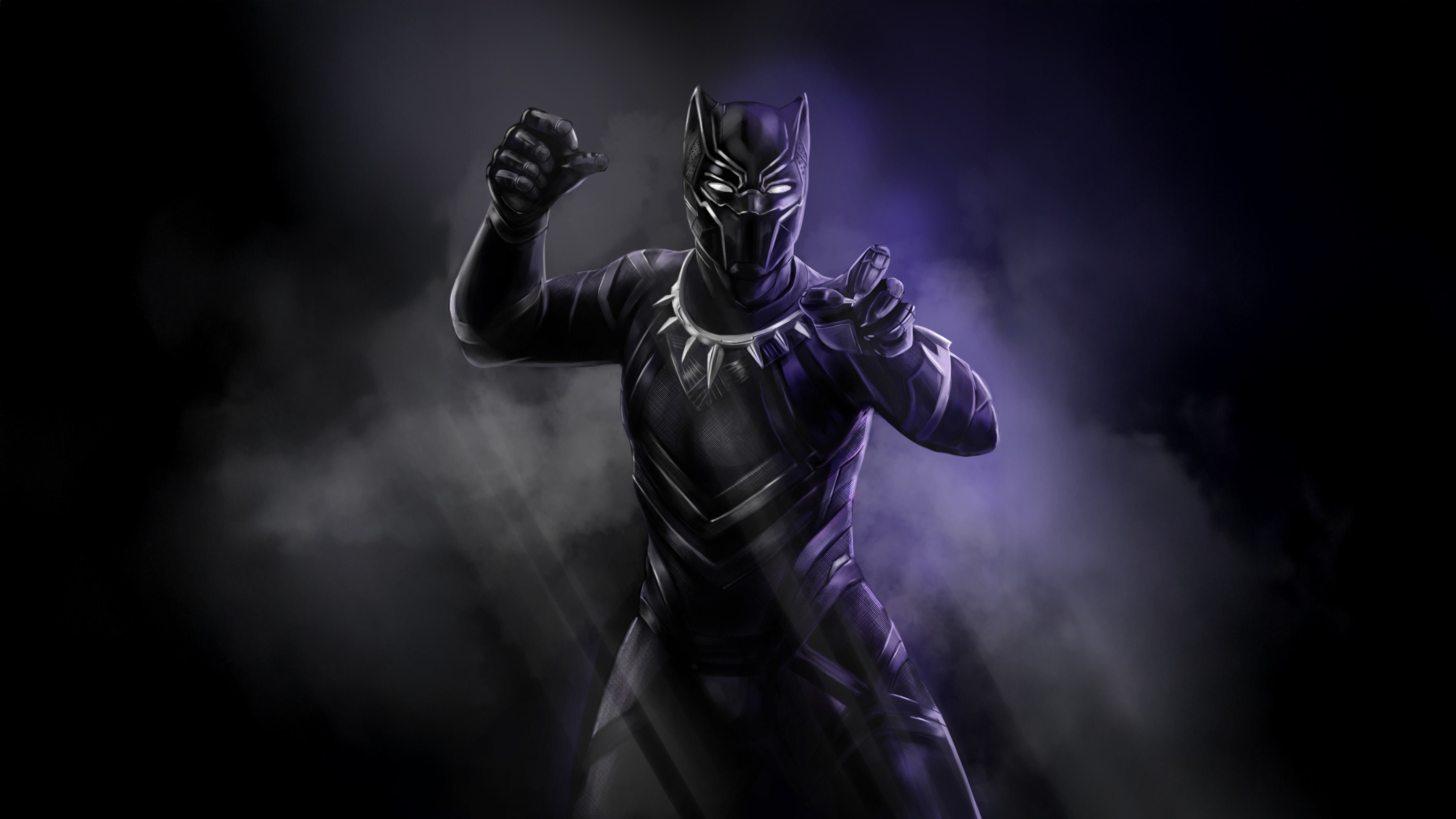 Black Panther Rises in Smoke HD Wallpaper