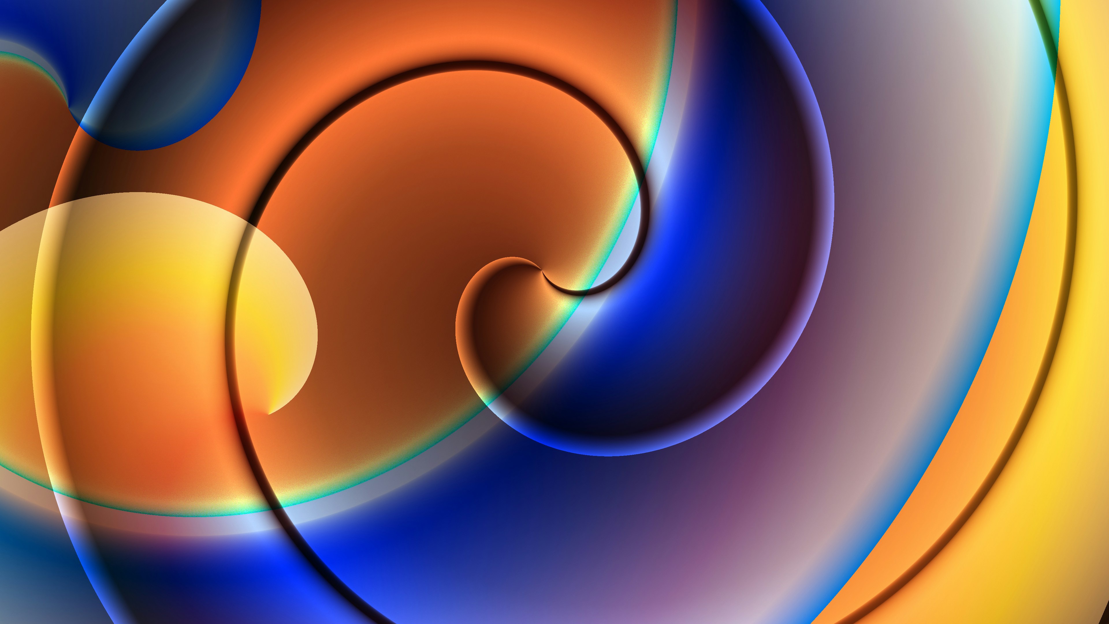 Abstract Spiral Fusion of Colors HD Wallpaper