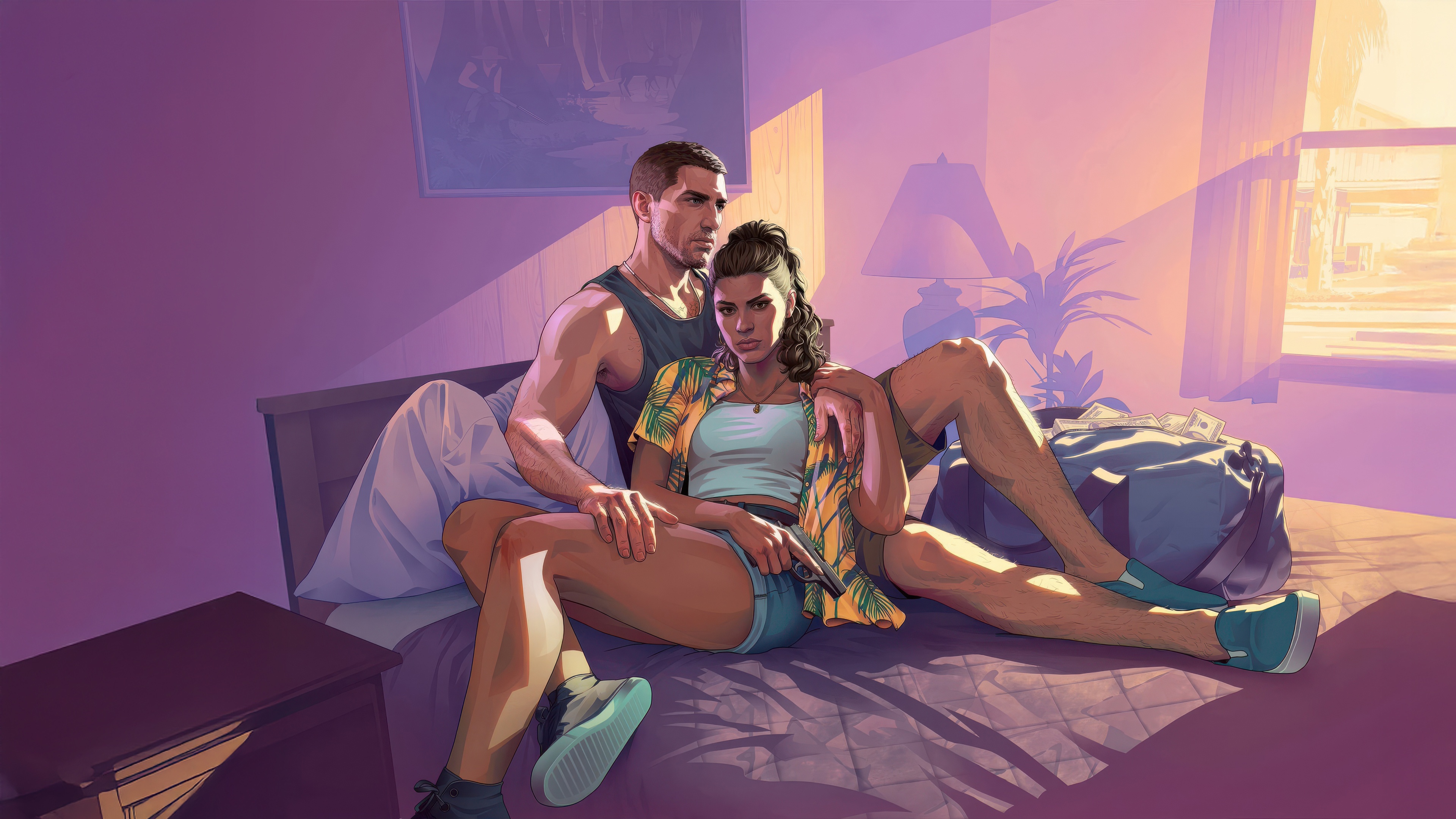 Lucia and Jason from GTA 6 HD Wallpaper