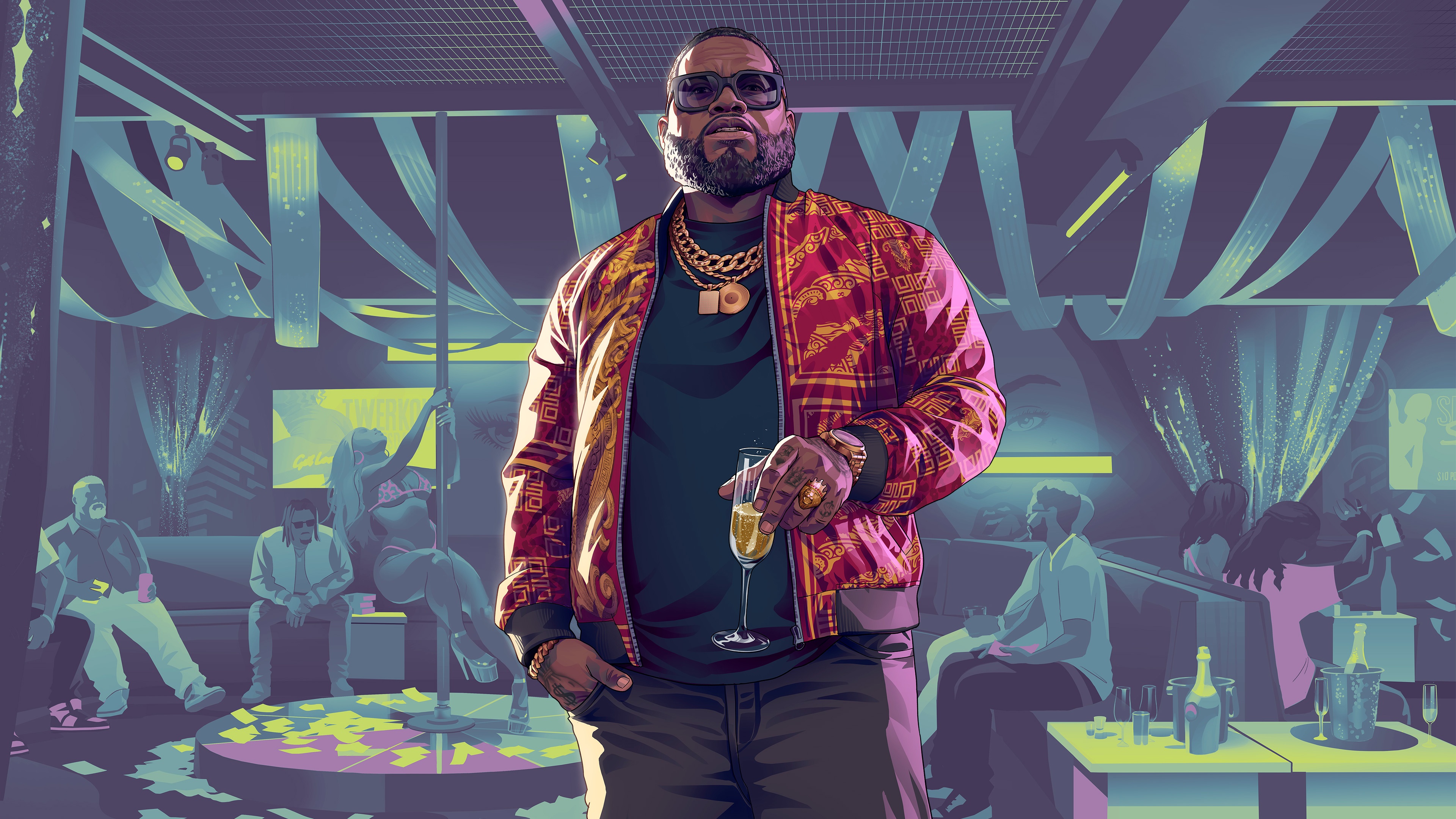 Boobie Ike in a nightclub HD Wallpaper