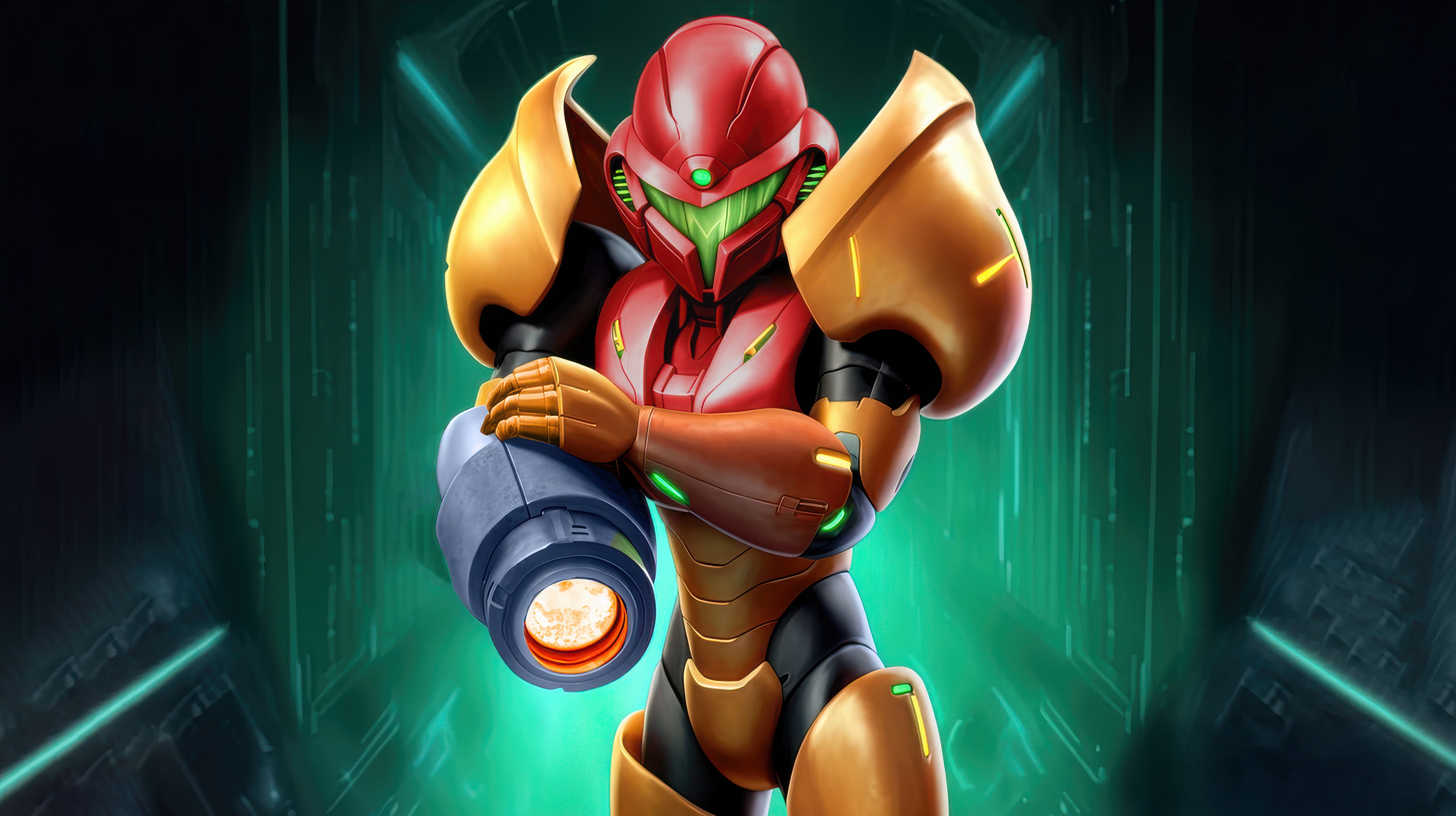Samus Aran in her Power Suit HD Wallpaper