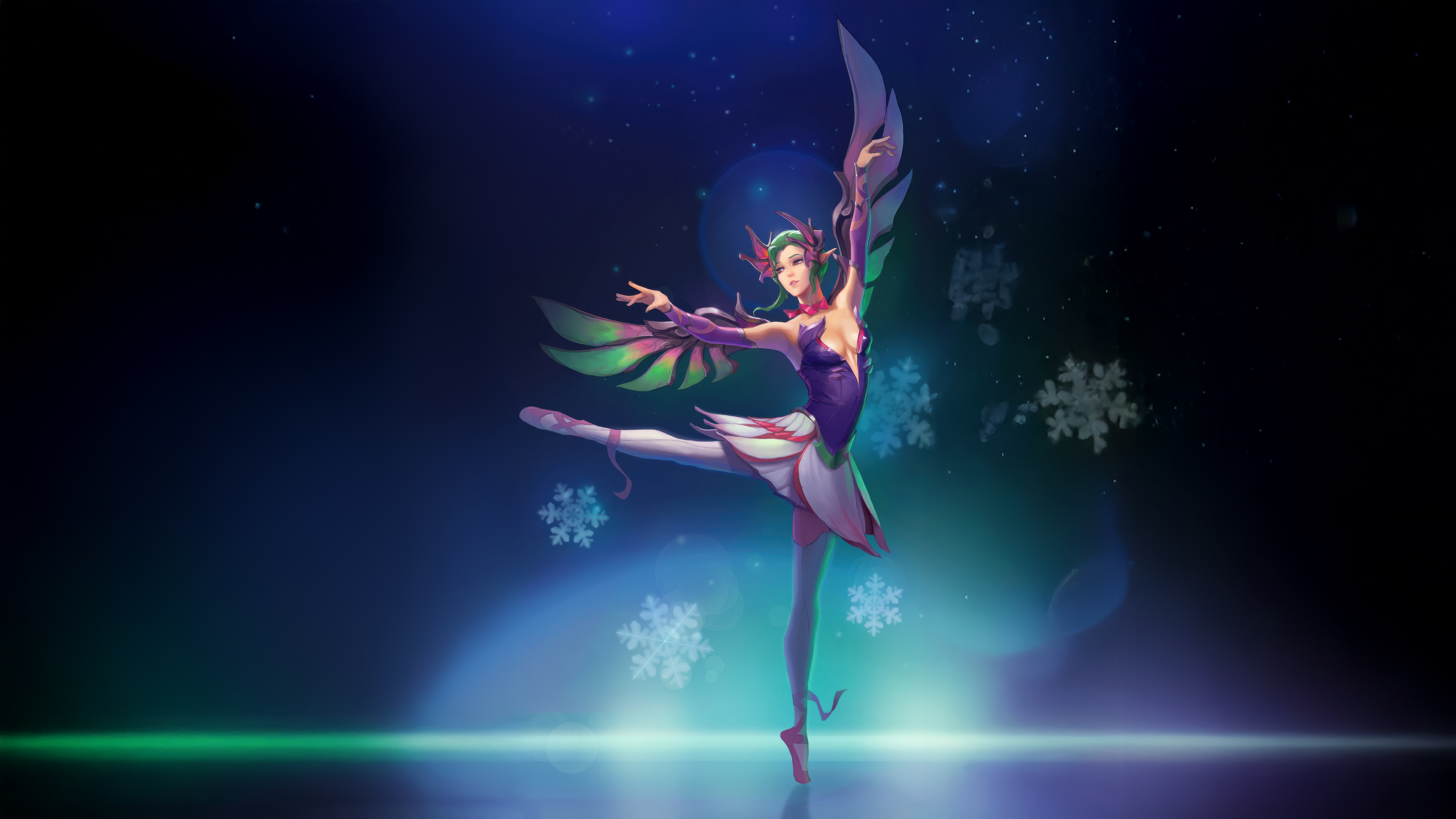 Ballet Of The Snowfall HD Wallpaper