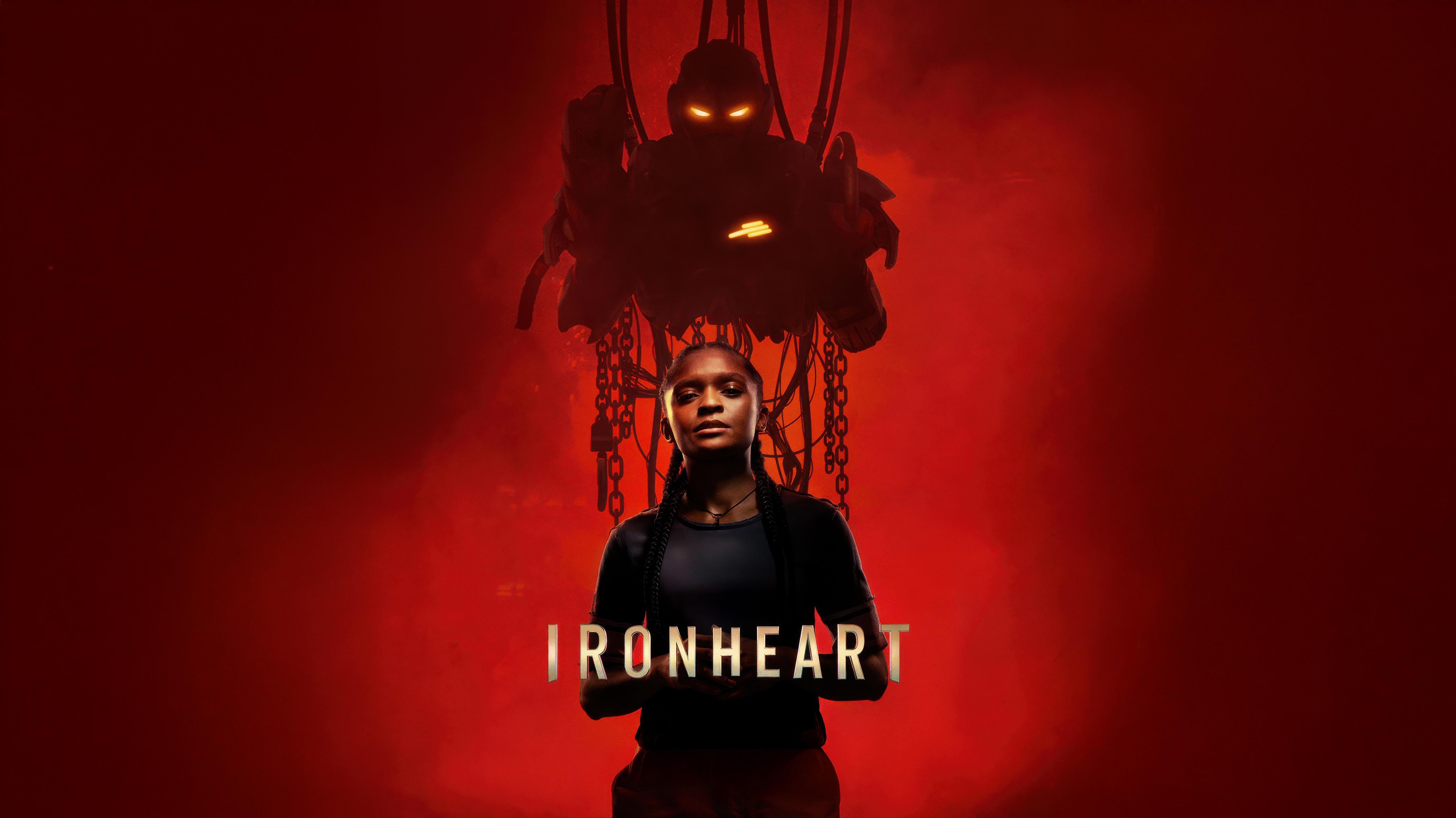 Ironheart Poster with Riri Williams and a Robot HD Wallpaper