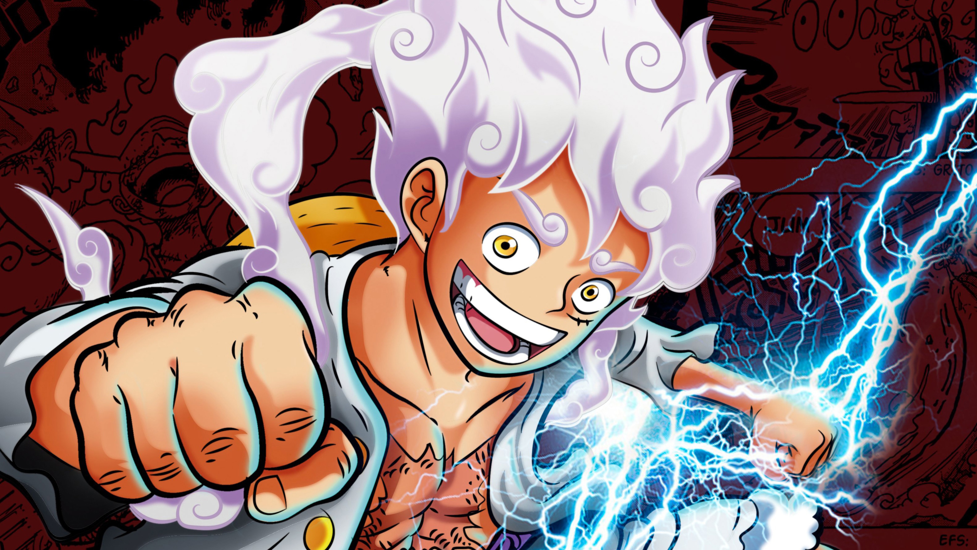 Monkey D. Luffy Gear 5 One Piece Anime HD Wallpaper