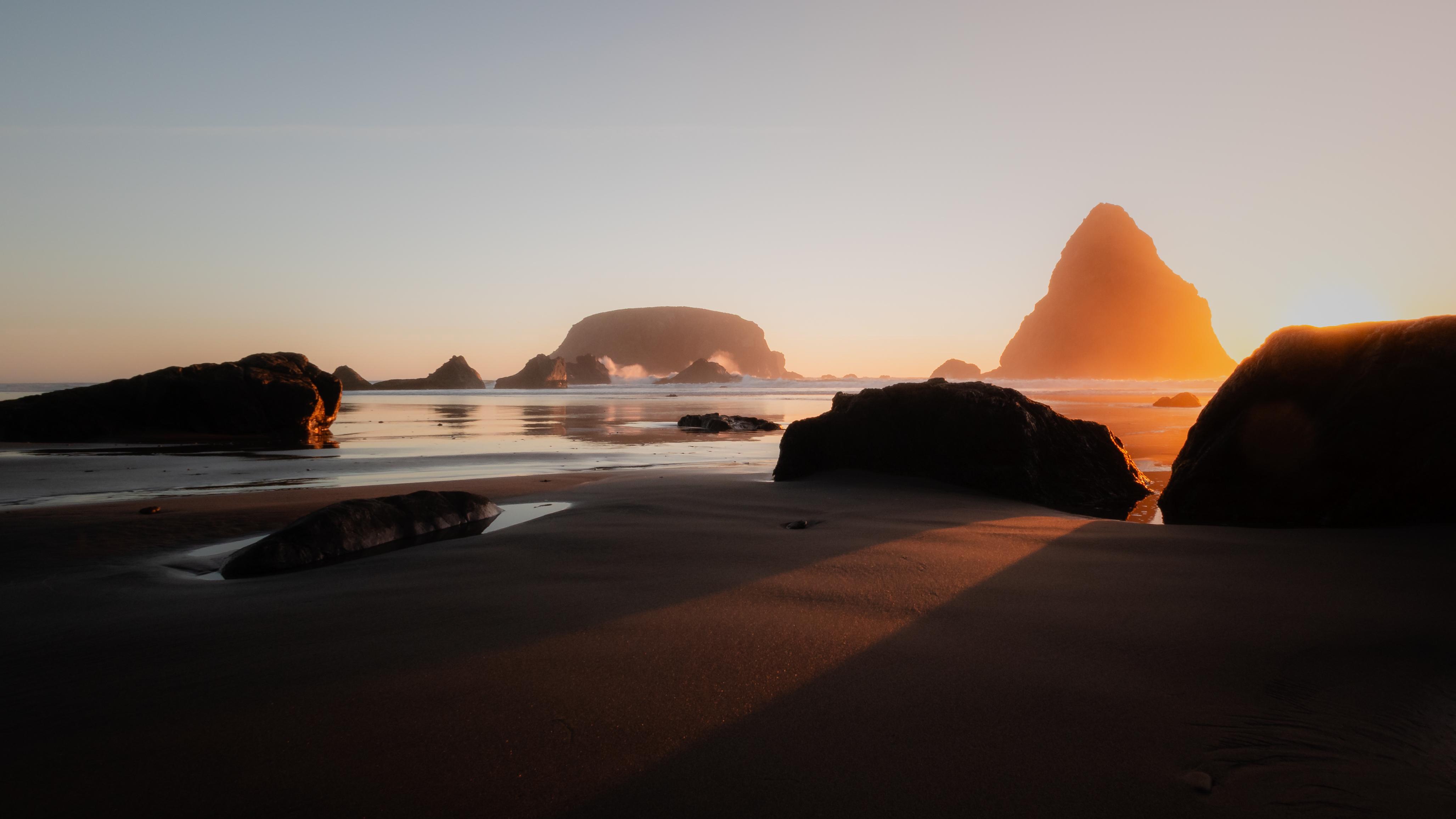Sunset at Whaleshead Beach, Oregon Coast HD Wallpaper