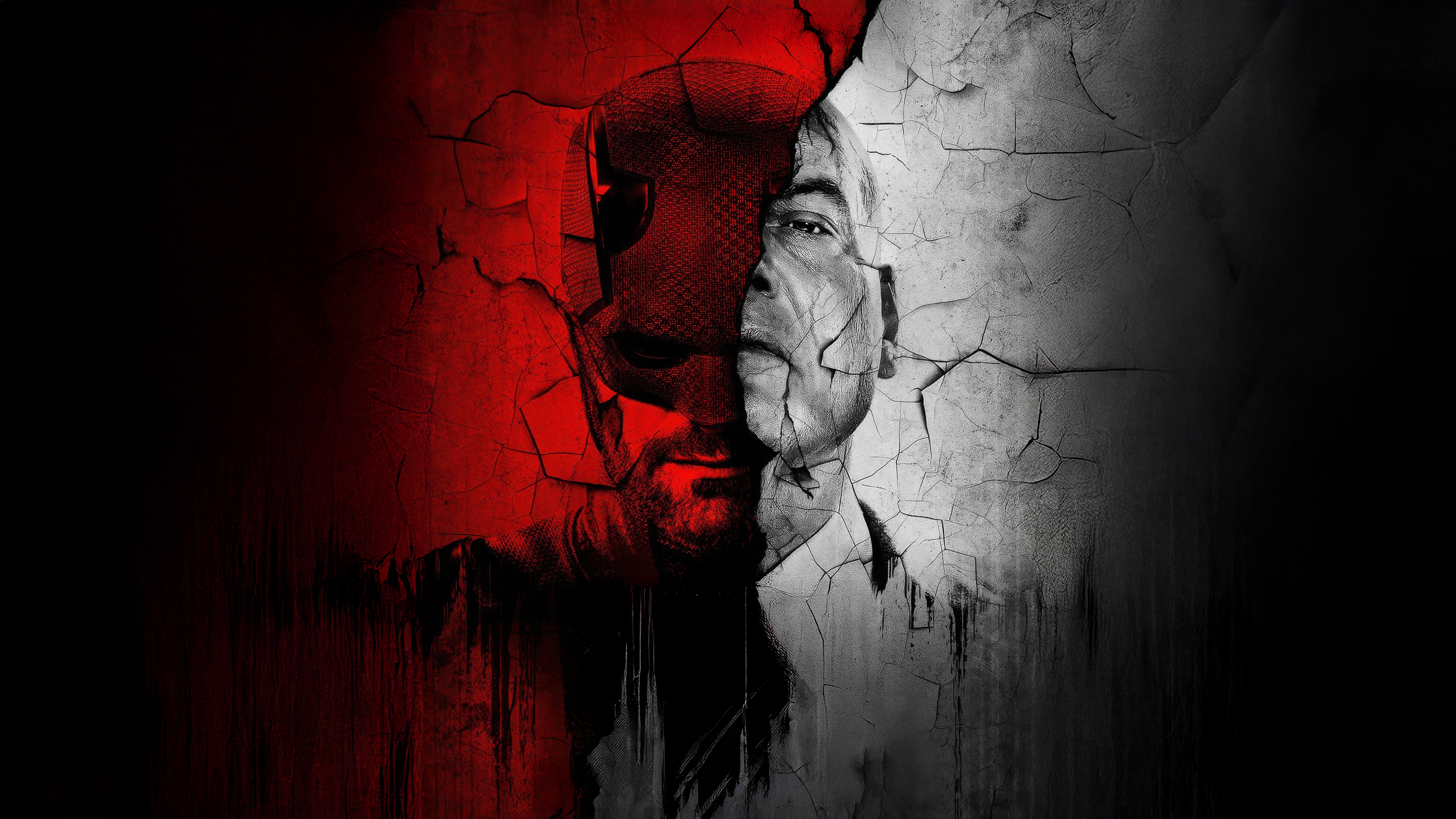 Daredevil and Kingpin split face HD Wallpaper
