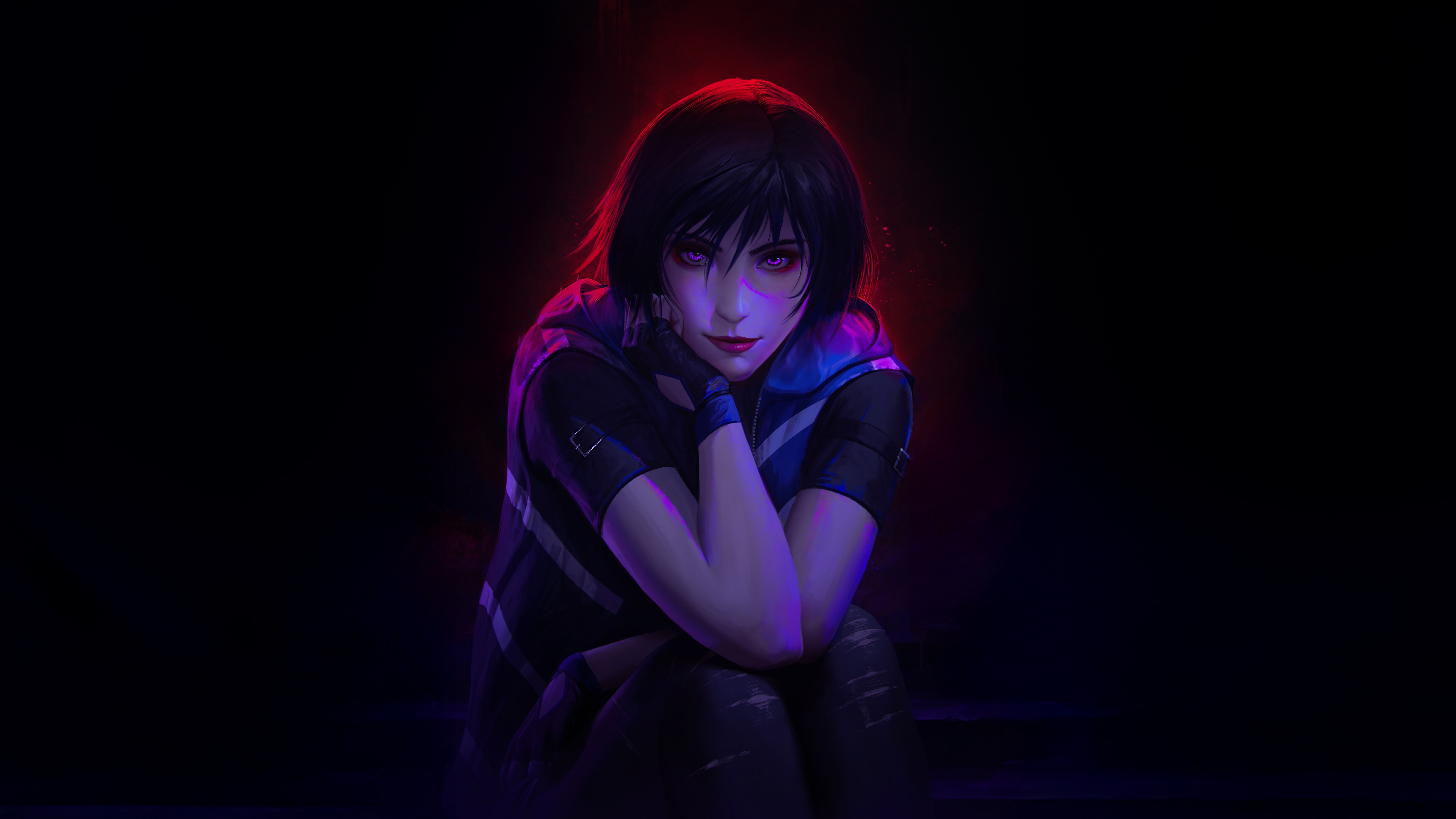 Reina Mishima The Purple Lightning HD Wallpaper