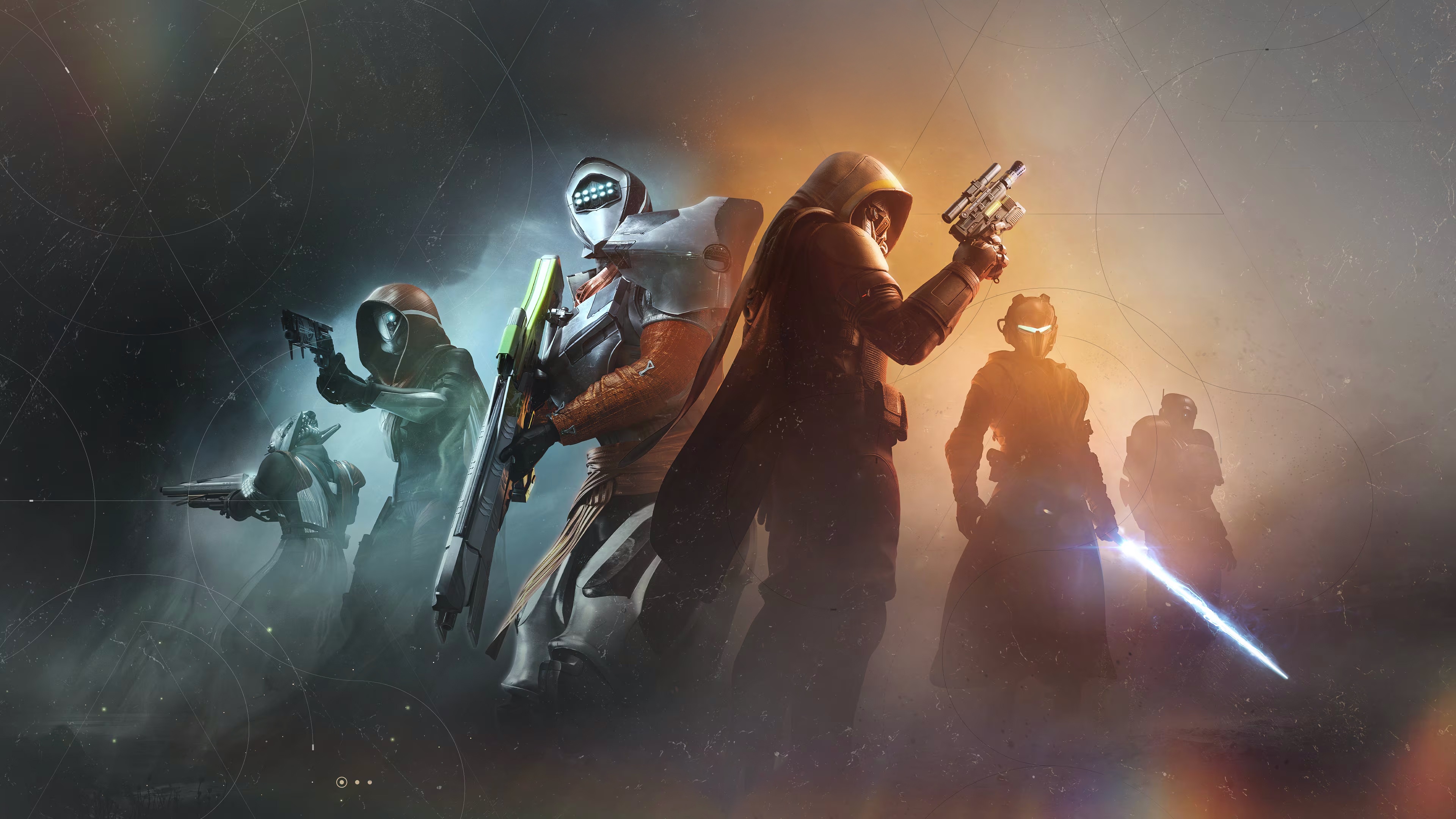 Destiny 2 Characters Holding Weapons HD Wallpaper
