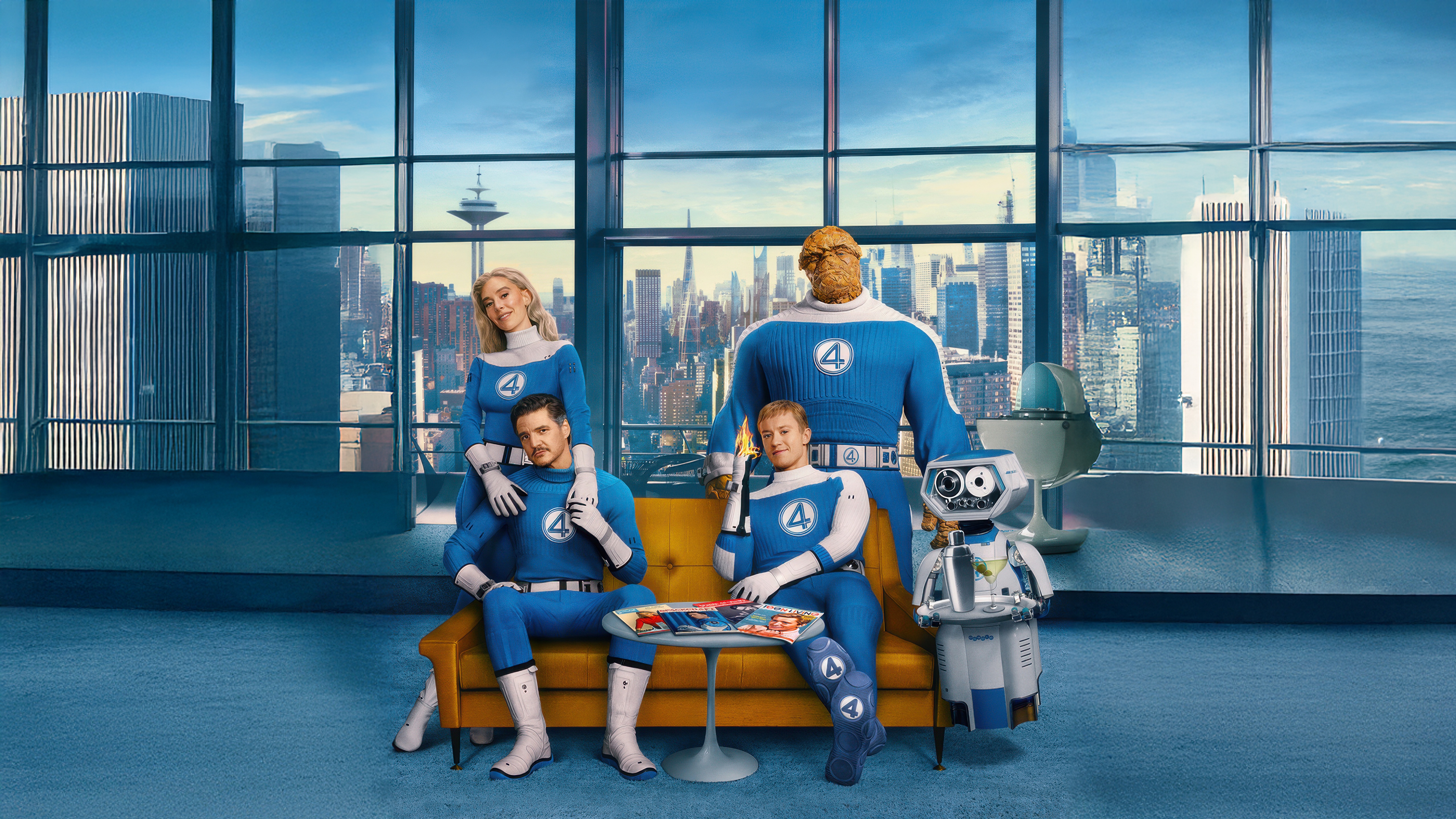 The Fantastic Four Family Poses Together HD Wallpaper