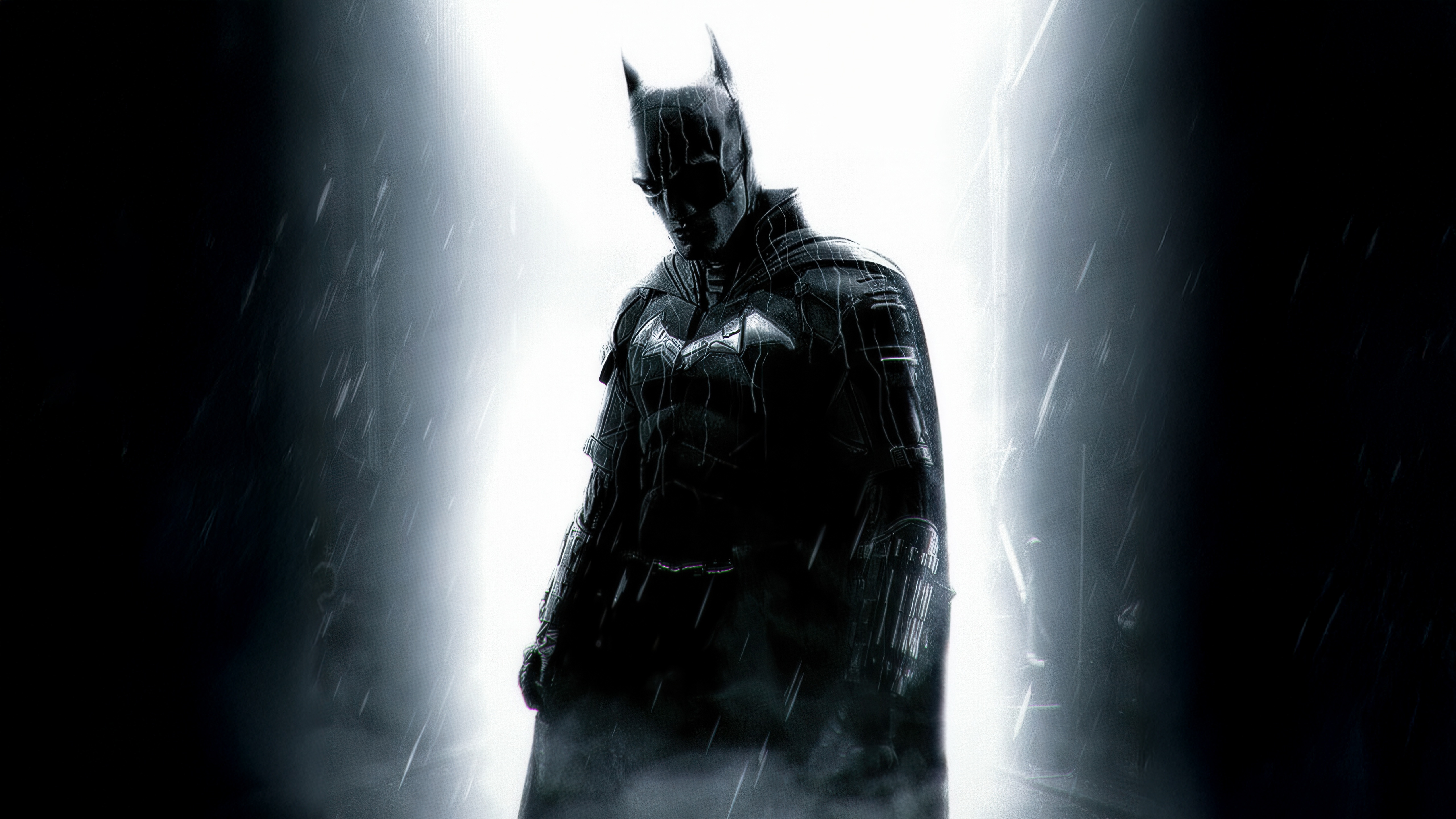 The Batman in the Rain HD Wallpaper