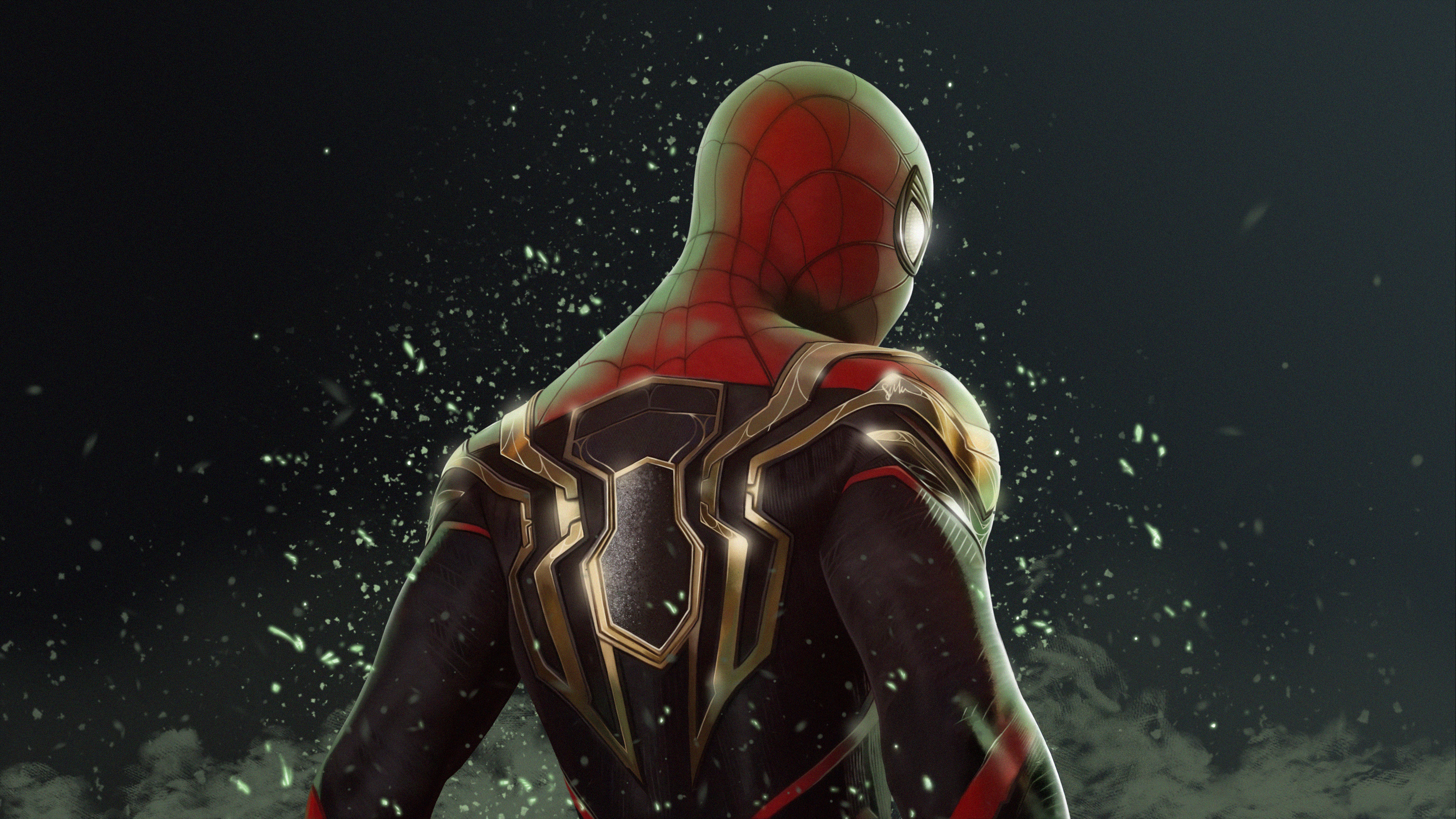 Spider-Man in his Iron Spider suit HD Wallpaper