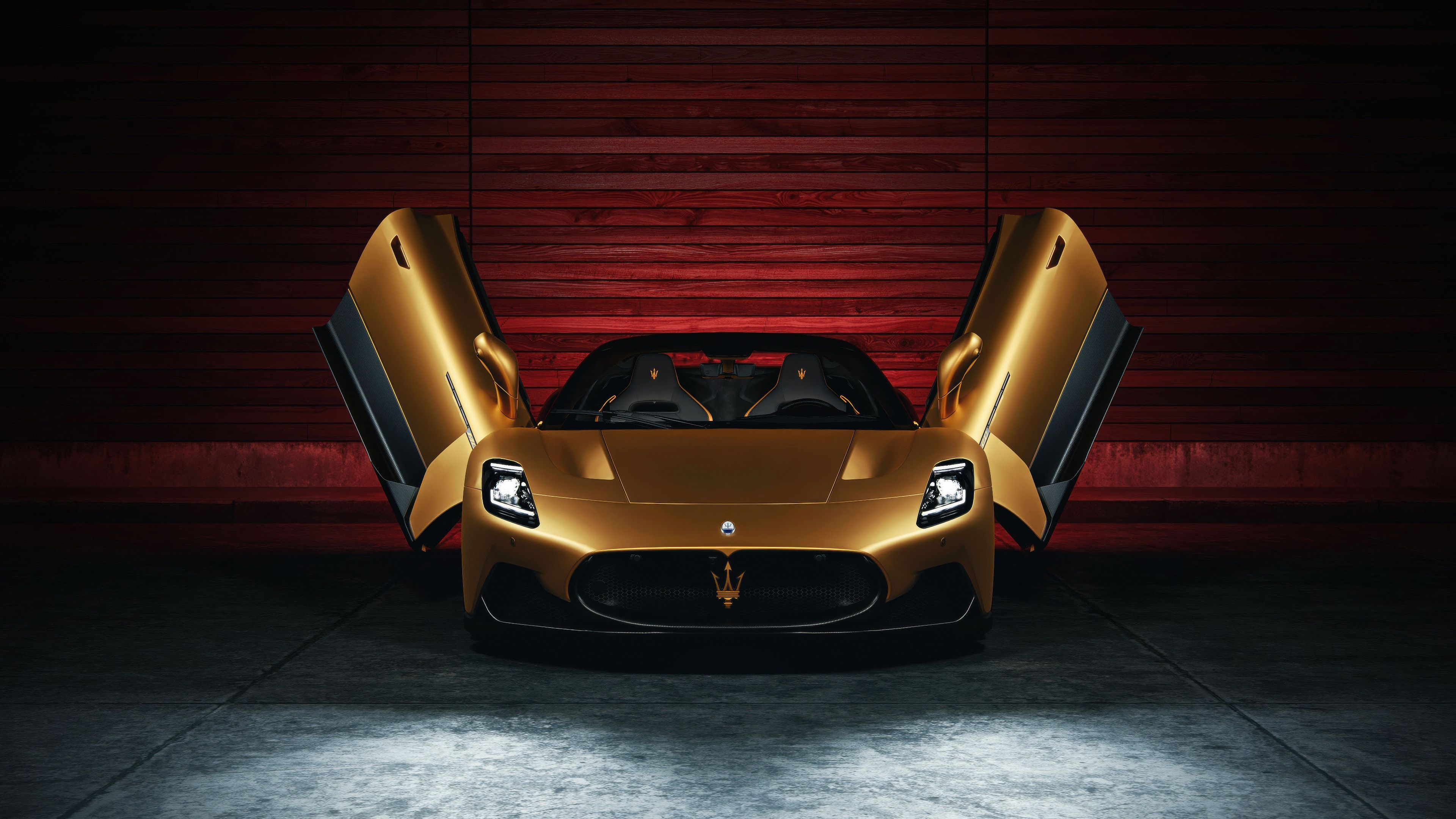 Maserati MC20 Cielo with butterfly doors open HD Wallpaper