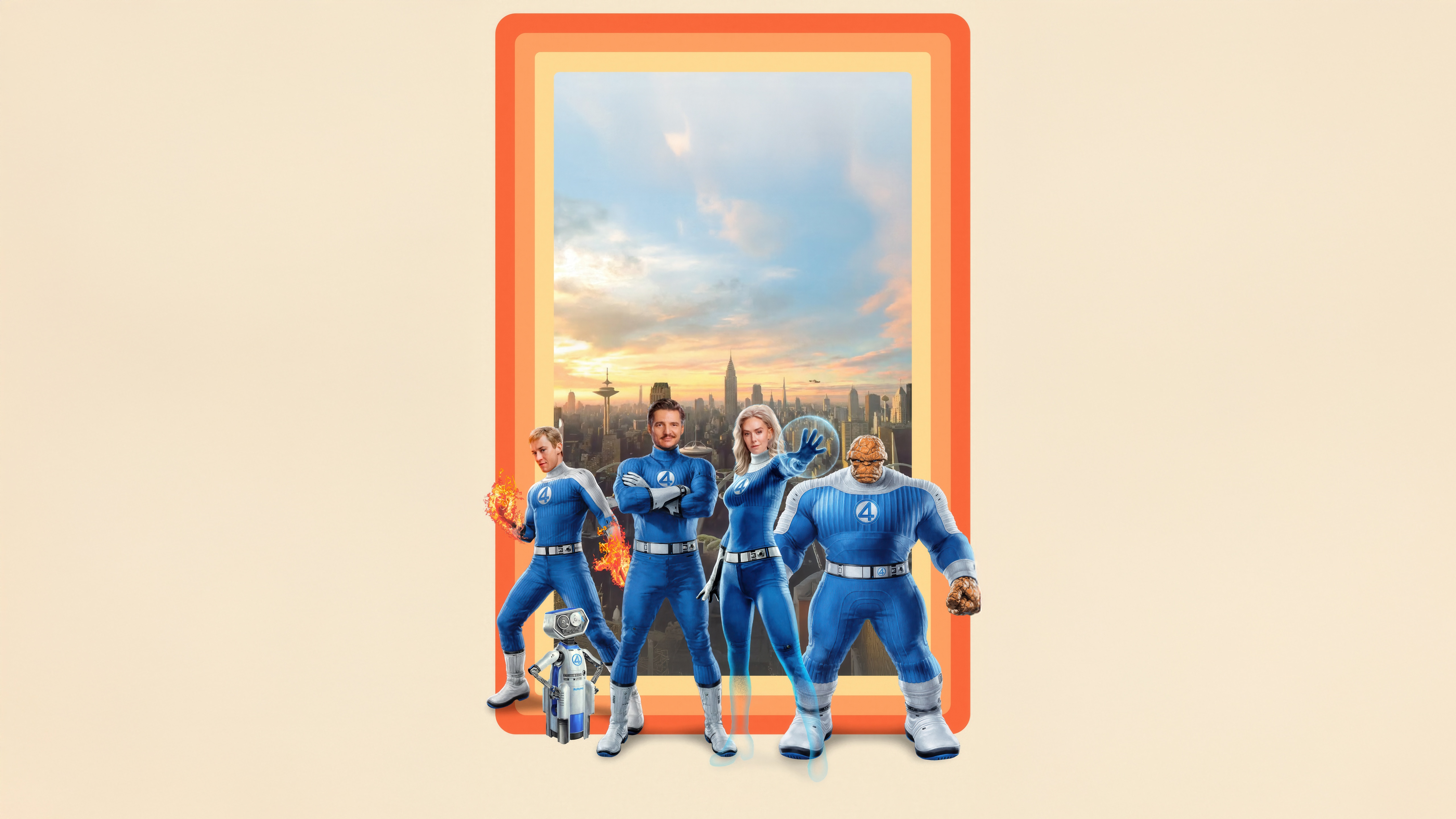The Fantastic Four First Steps 2025 Team Up HD Wallpaper