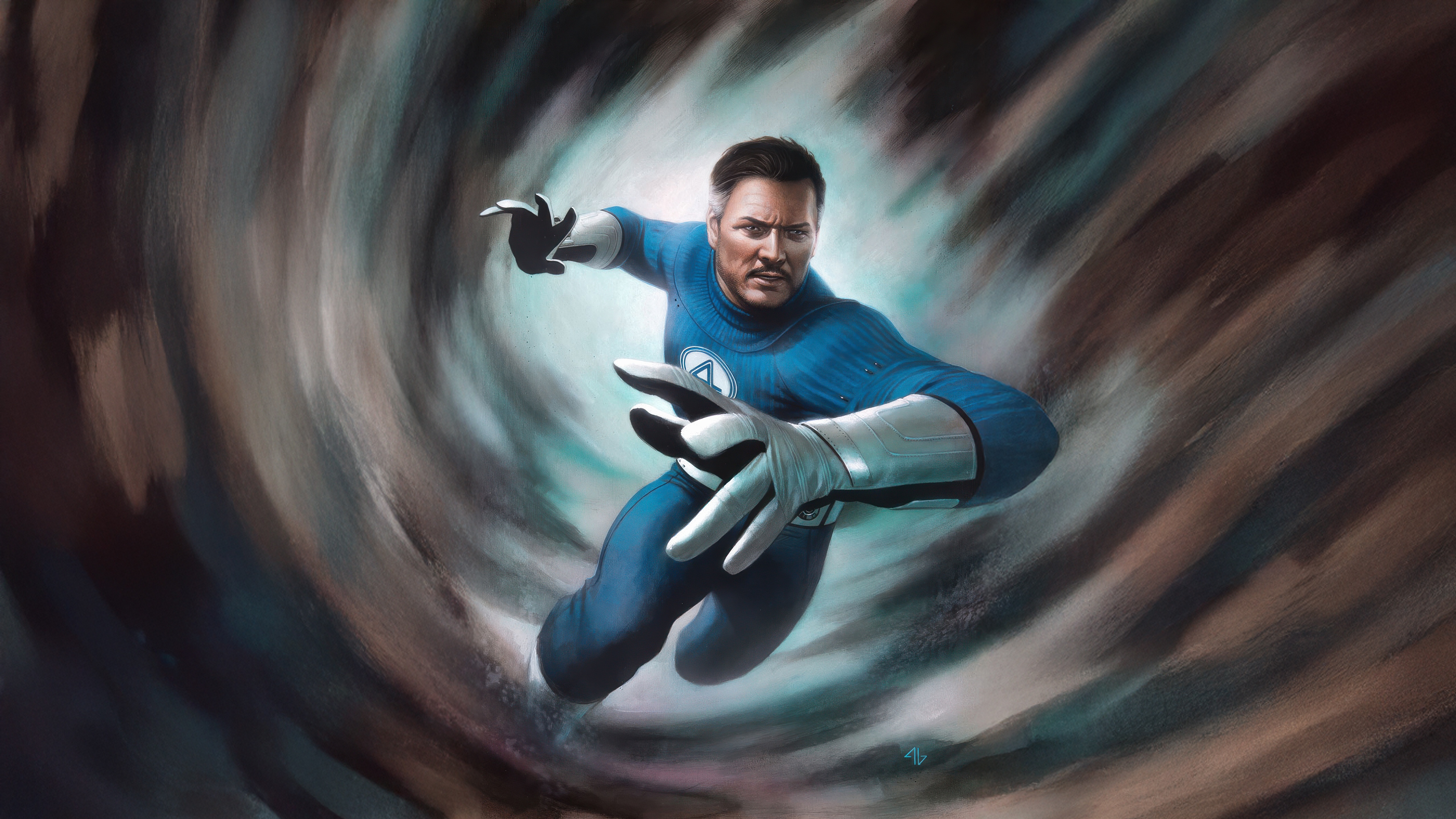 Mister Fantastic in a swirling vortex HD Wallpaper