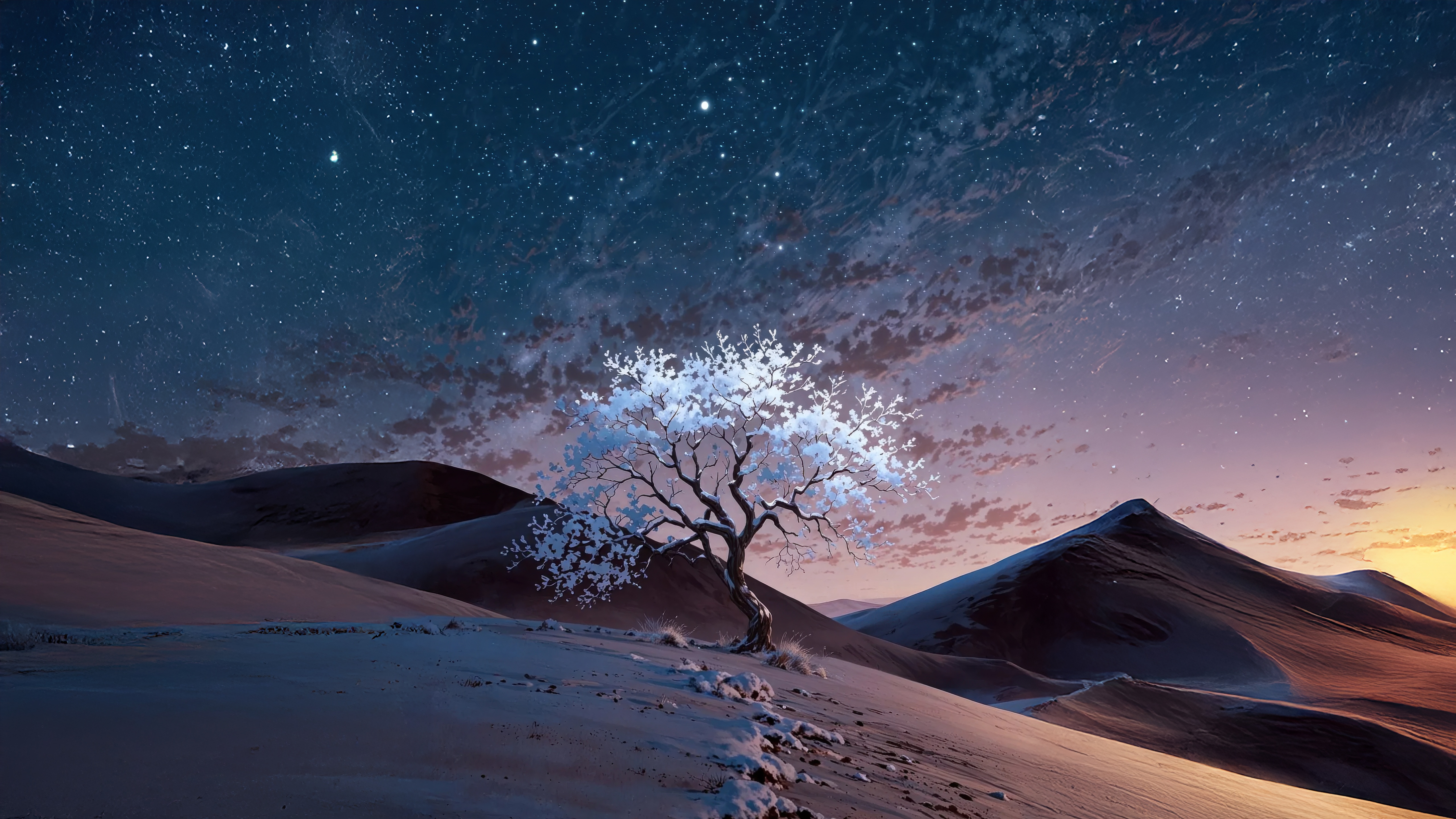 Twilight Bloom In The Dunes HD Wallpaper