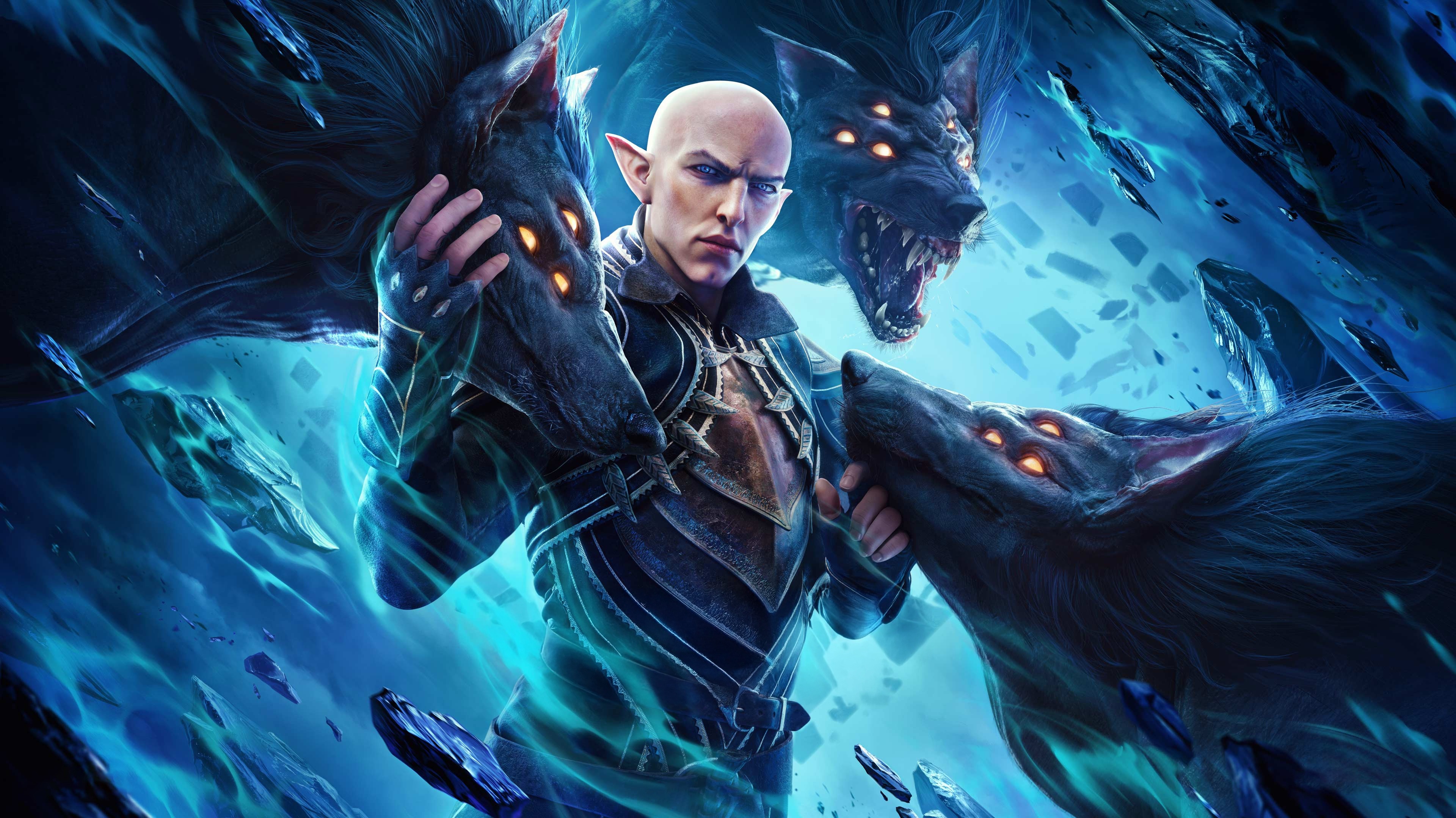 Solas and wolves in Dragon Age: The Veilguard HD Wallpaper
