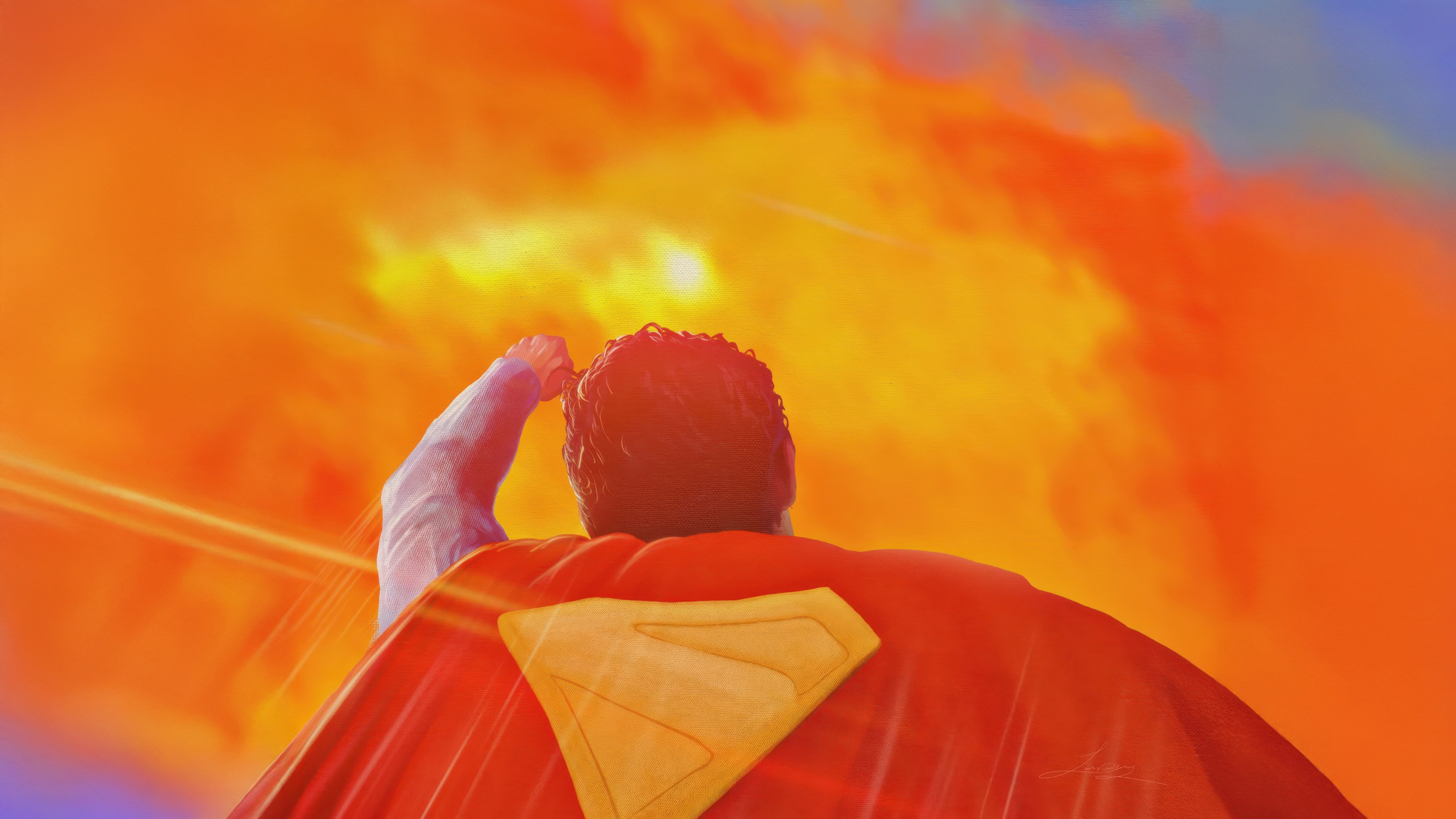 Superman Flying Into The Unknown HD Wallpaper