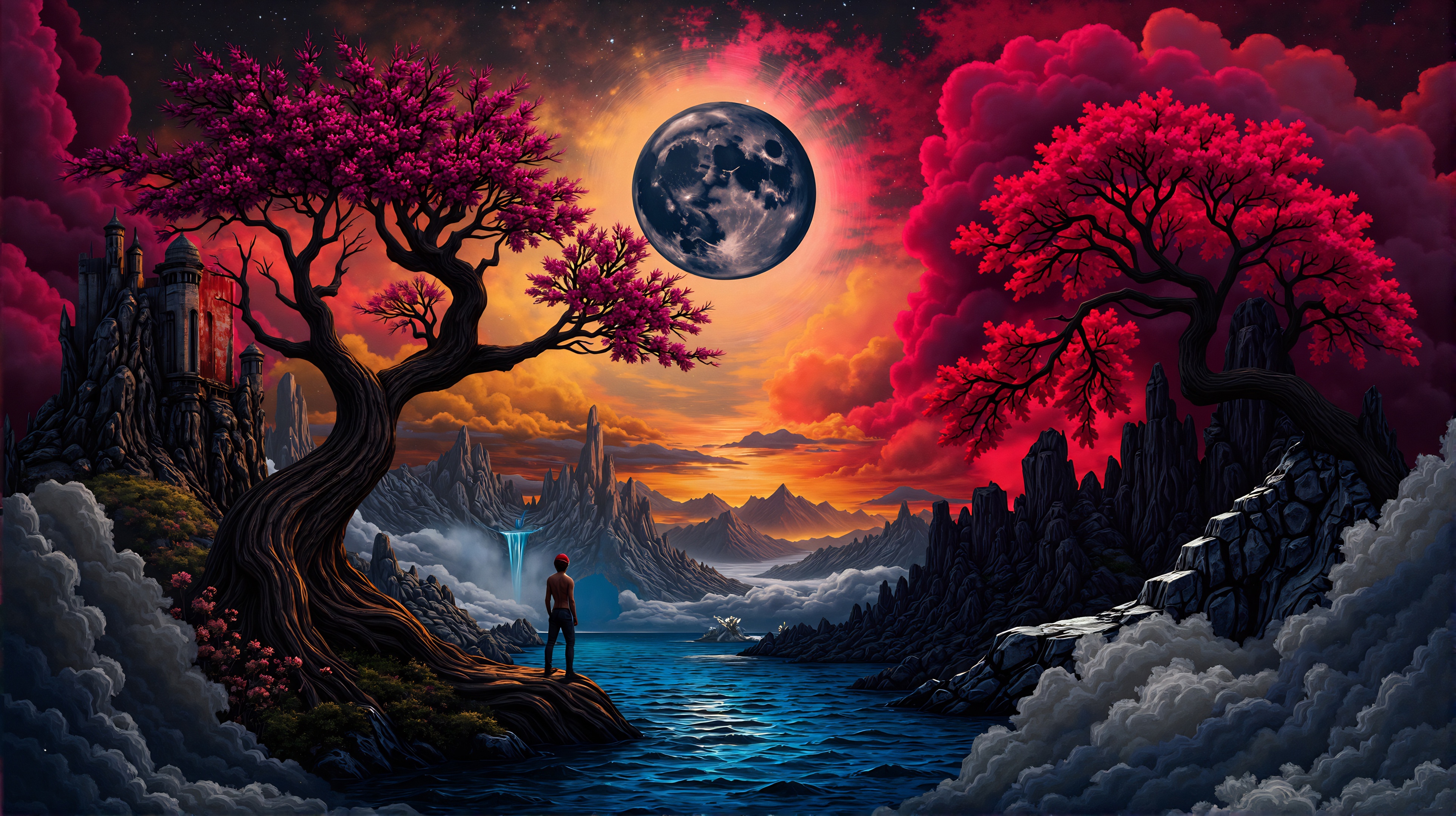 Between Realms The Watcher Beneath The Moon HD Wallpaper