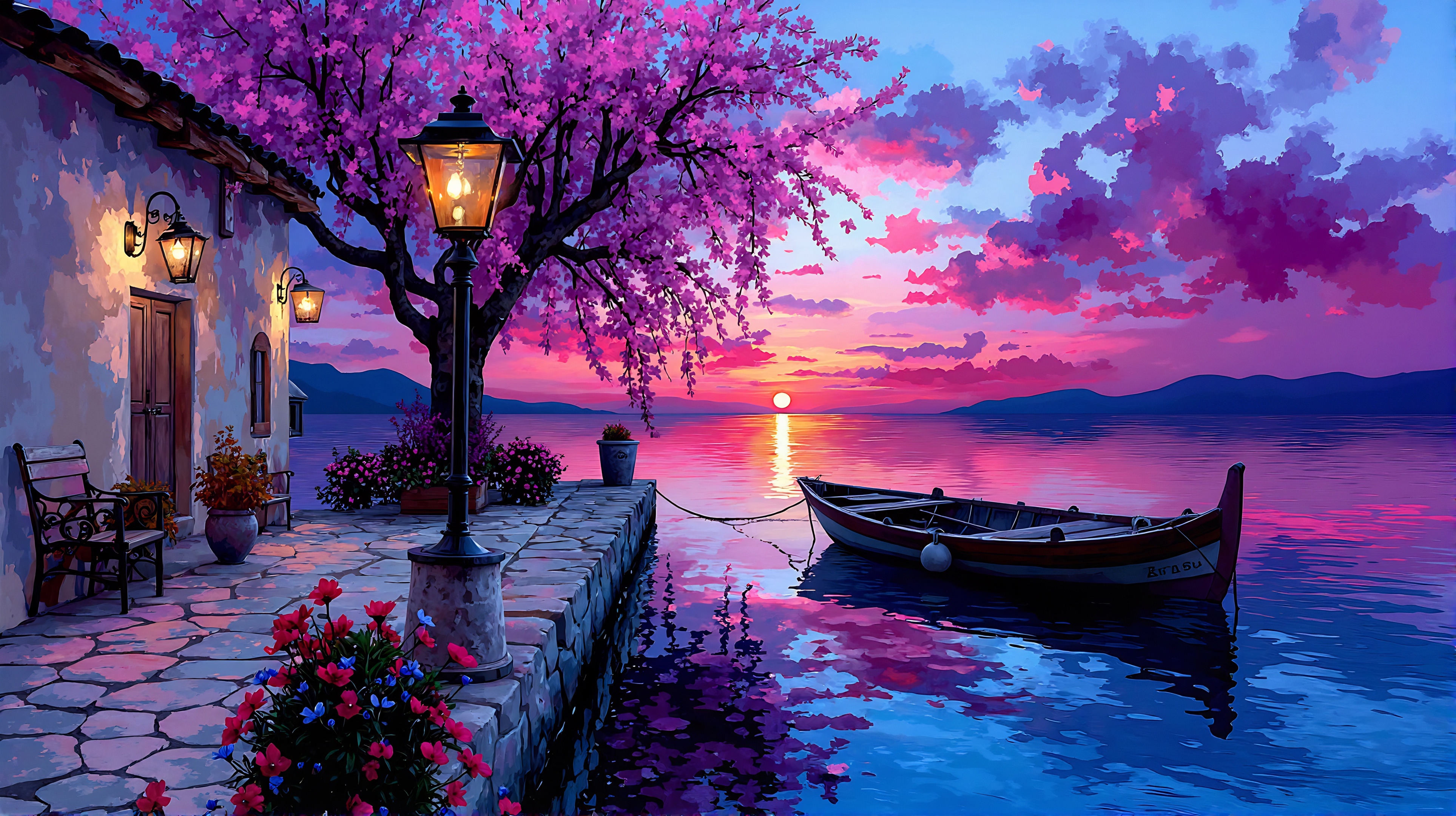 Twilight Tranquility By The Lake HD Wallpaper