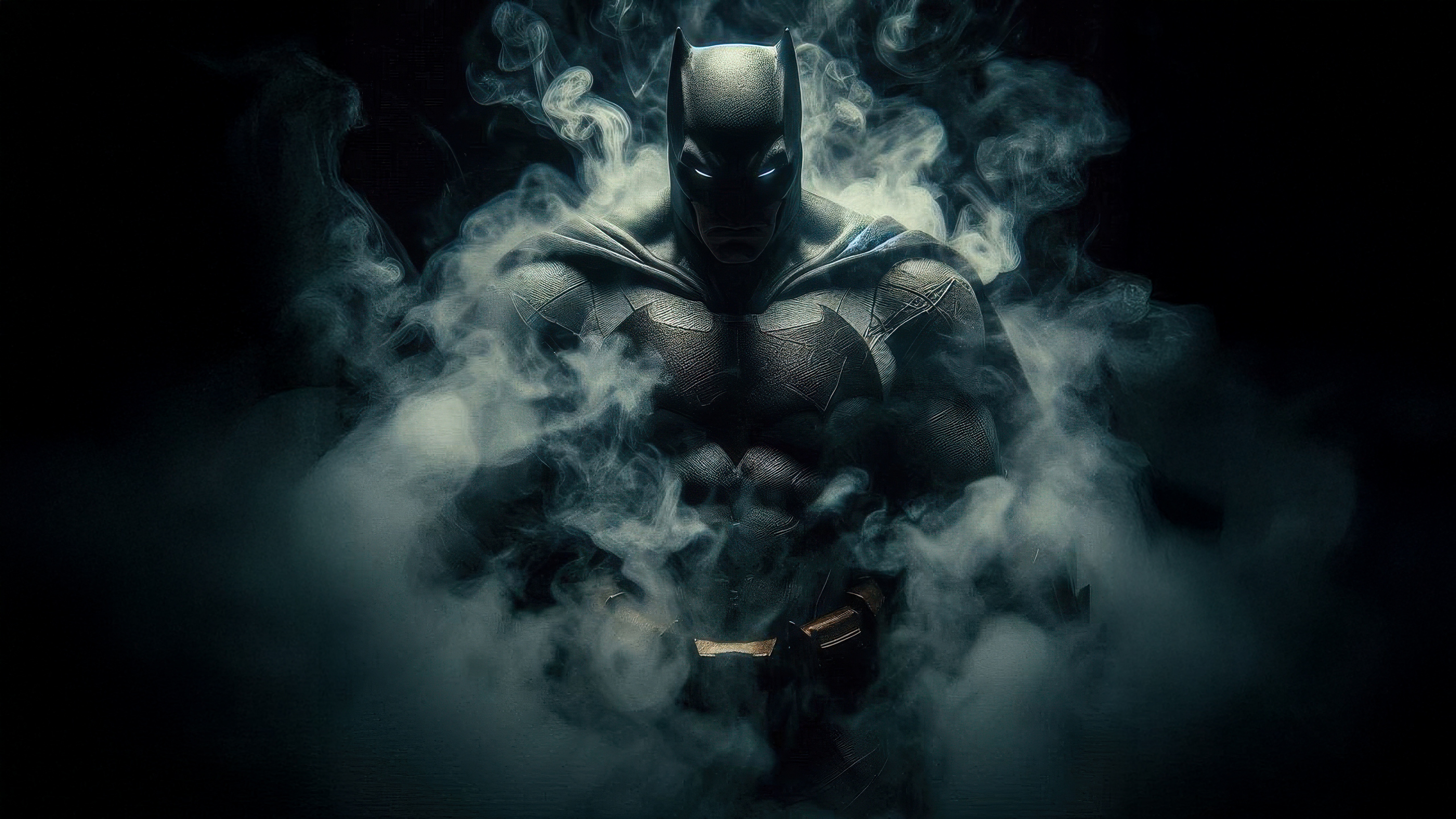 Batman surrounded by smoke HD Wallpaper