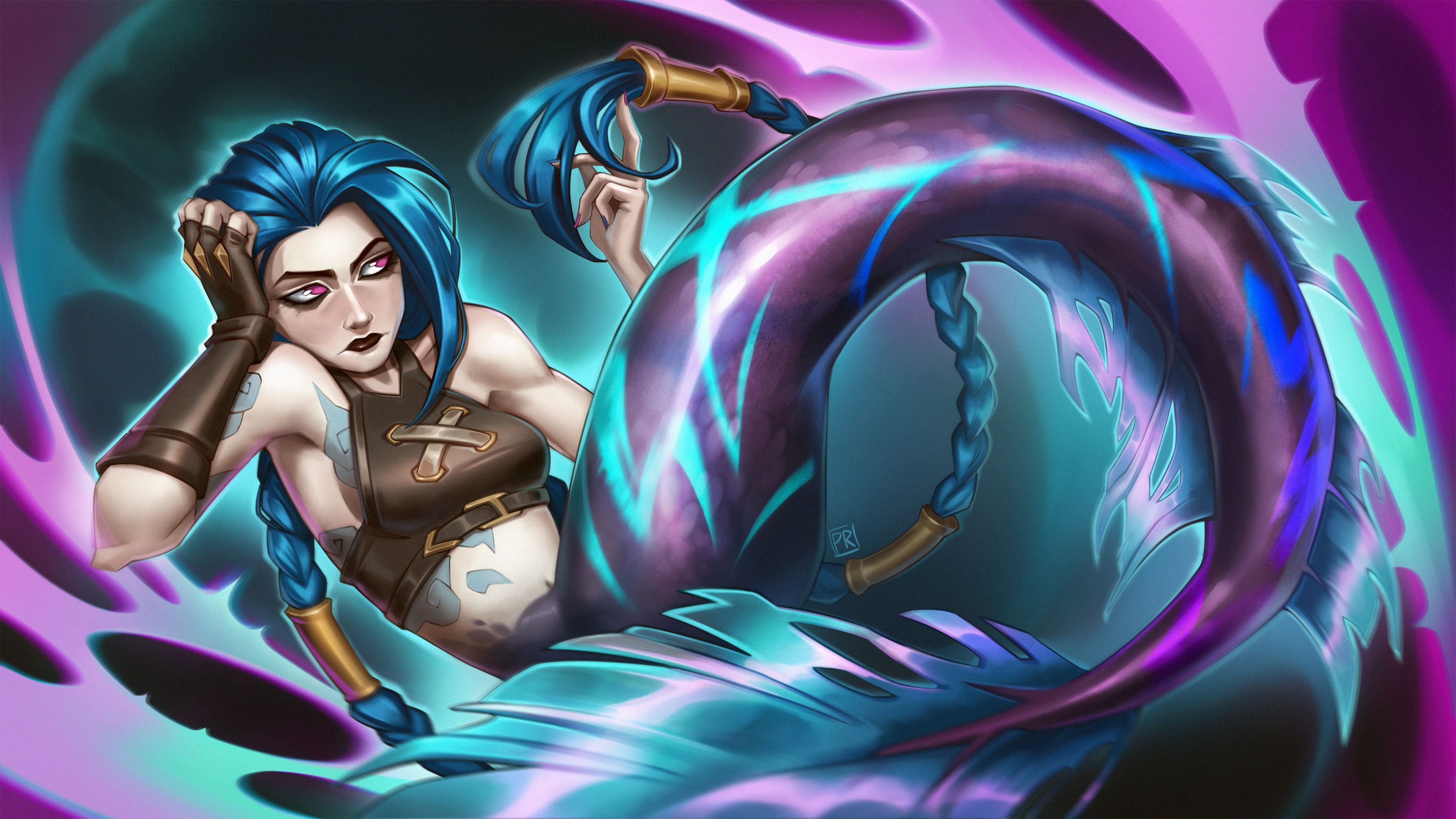 Breaking Through Jinx Mermaid Art HD Wallpaper