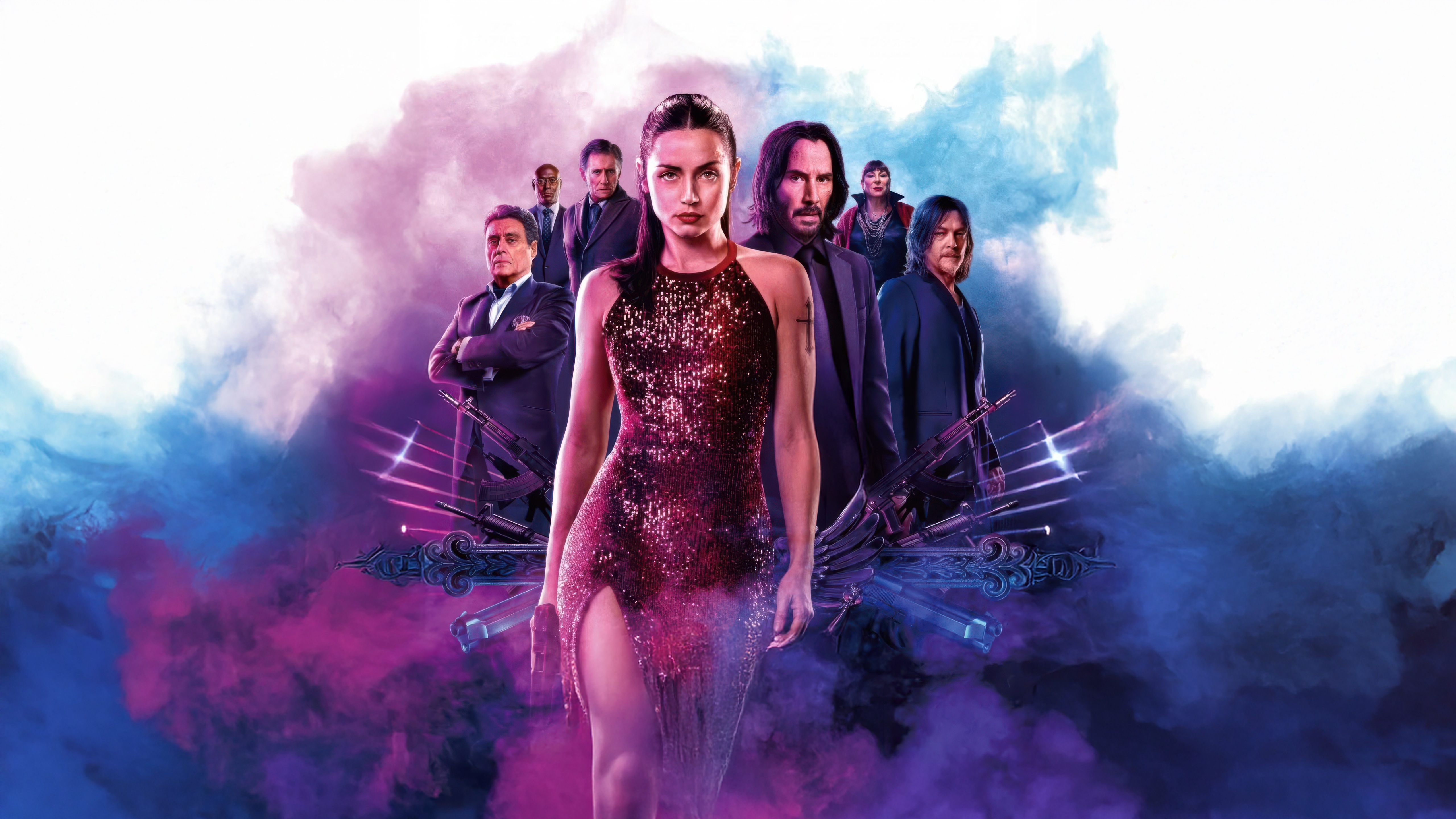 The World of John Wick: Ballerina and Cast HD Wallpaper