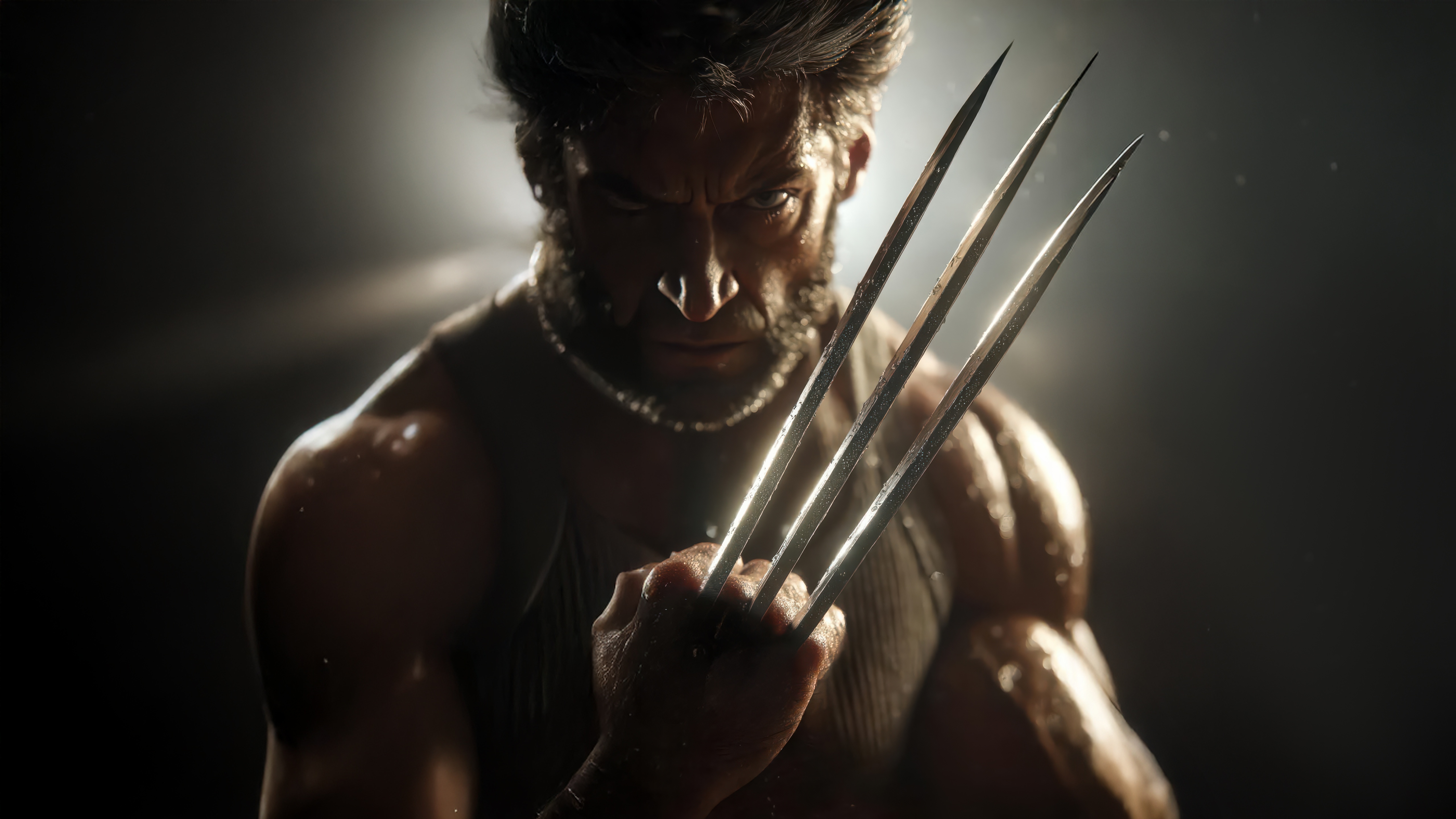 Wolverine with his claws extended HD Wallpaper