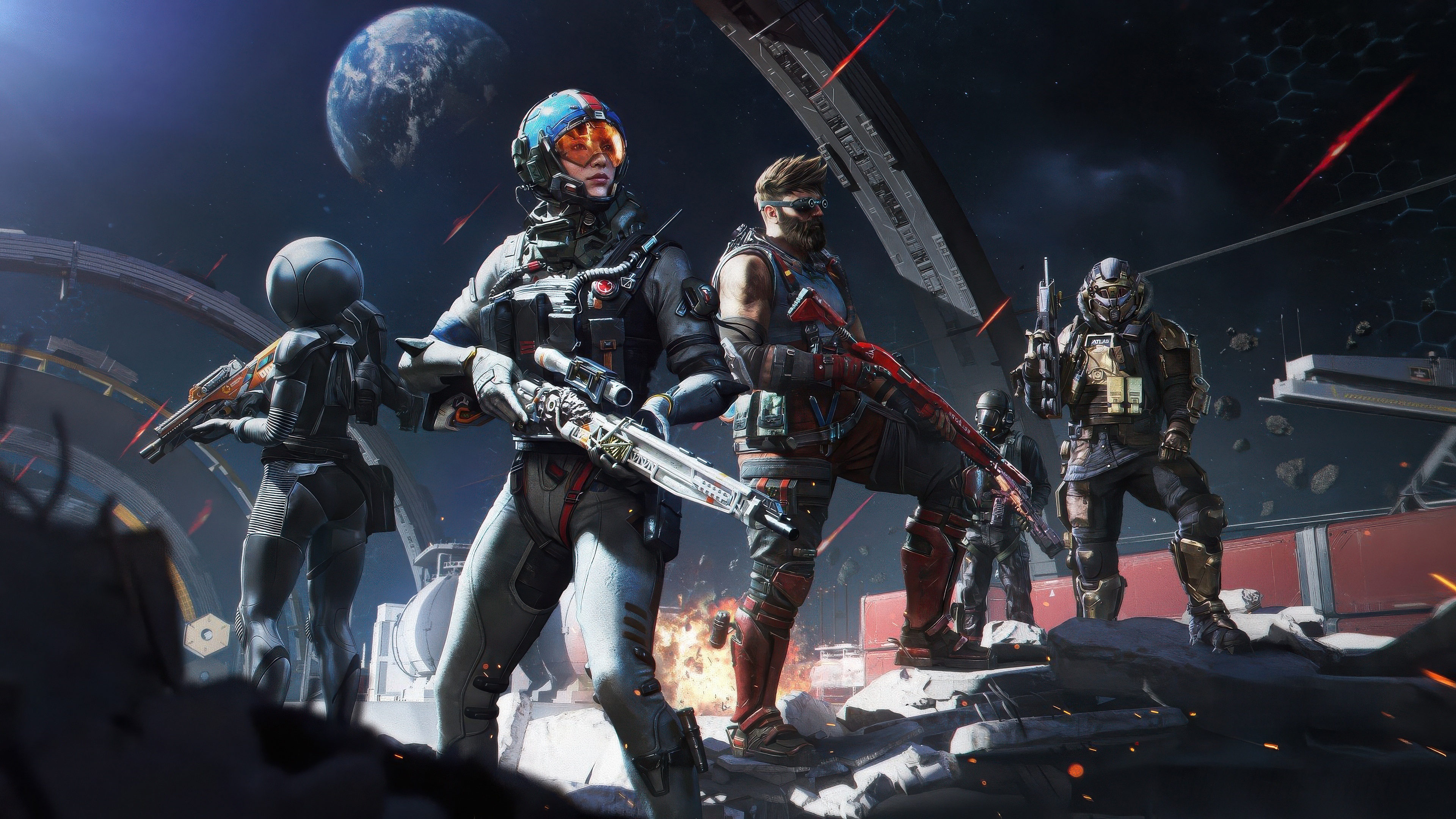 Call of Duty Mobile S6 Gundams Characters in Space HD Wallpaper