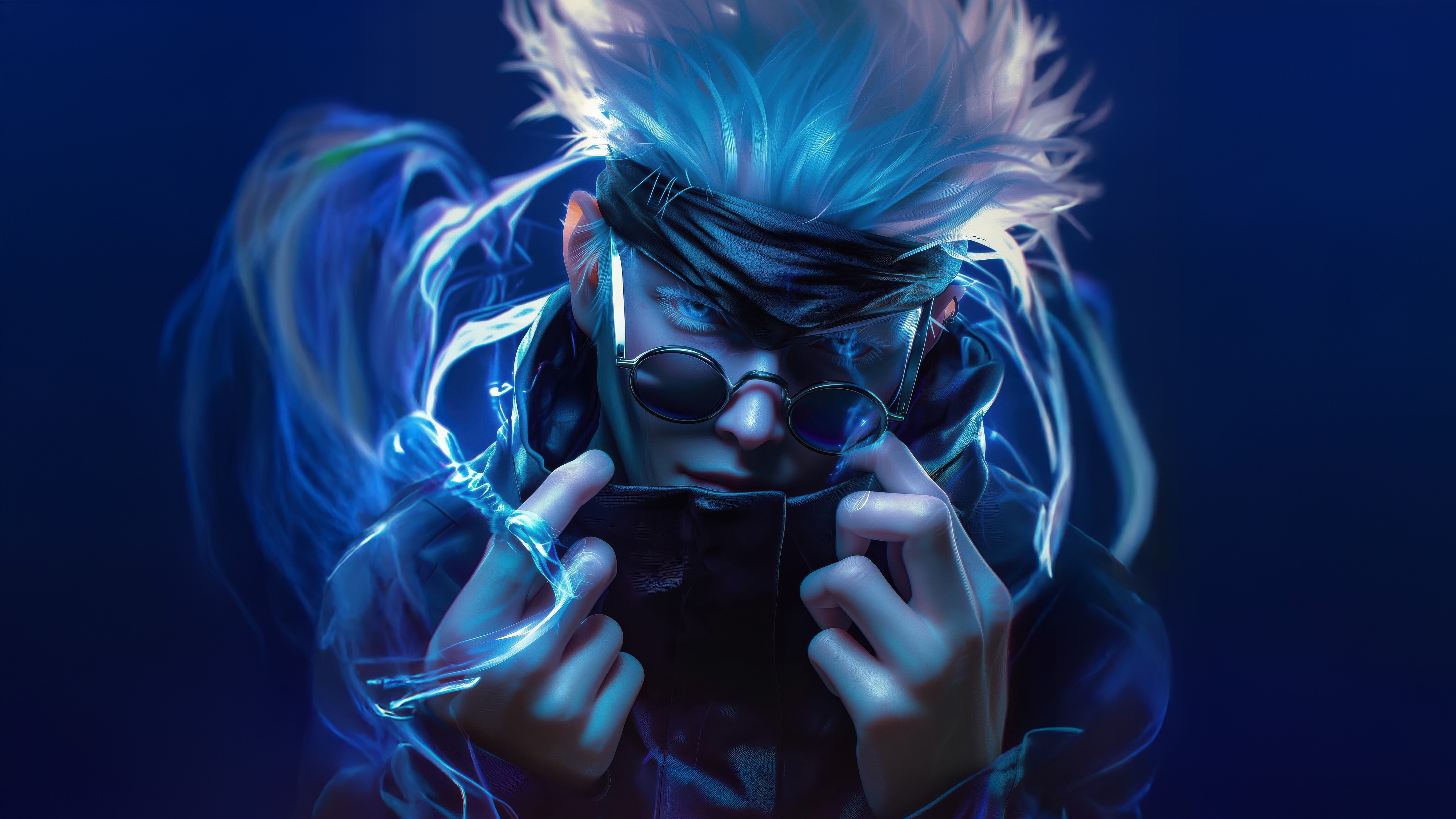 Gojo Satoru with Blue Energy HD Wallpaper
