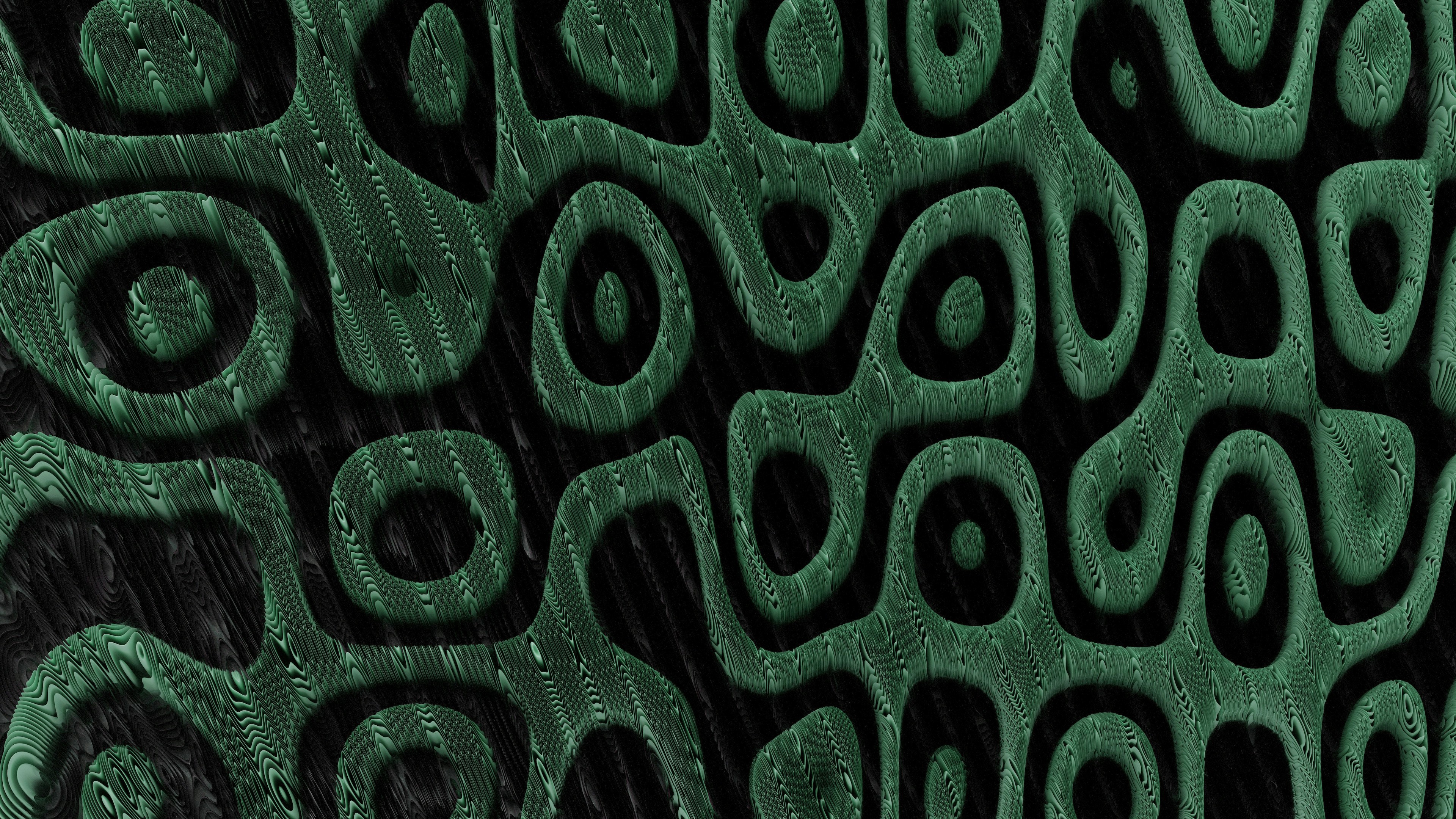 Green abstract texture with organic shapes HD Wallpaper