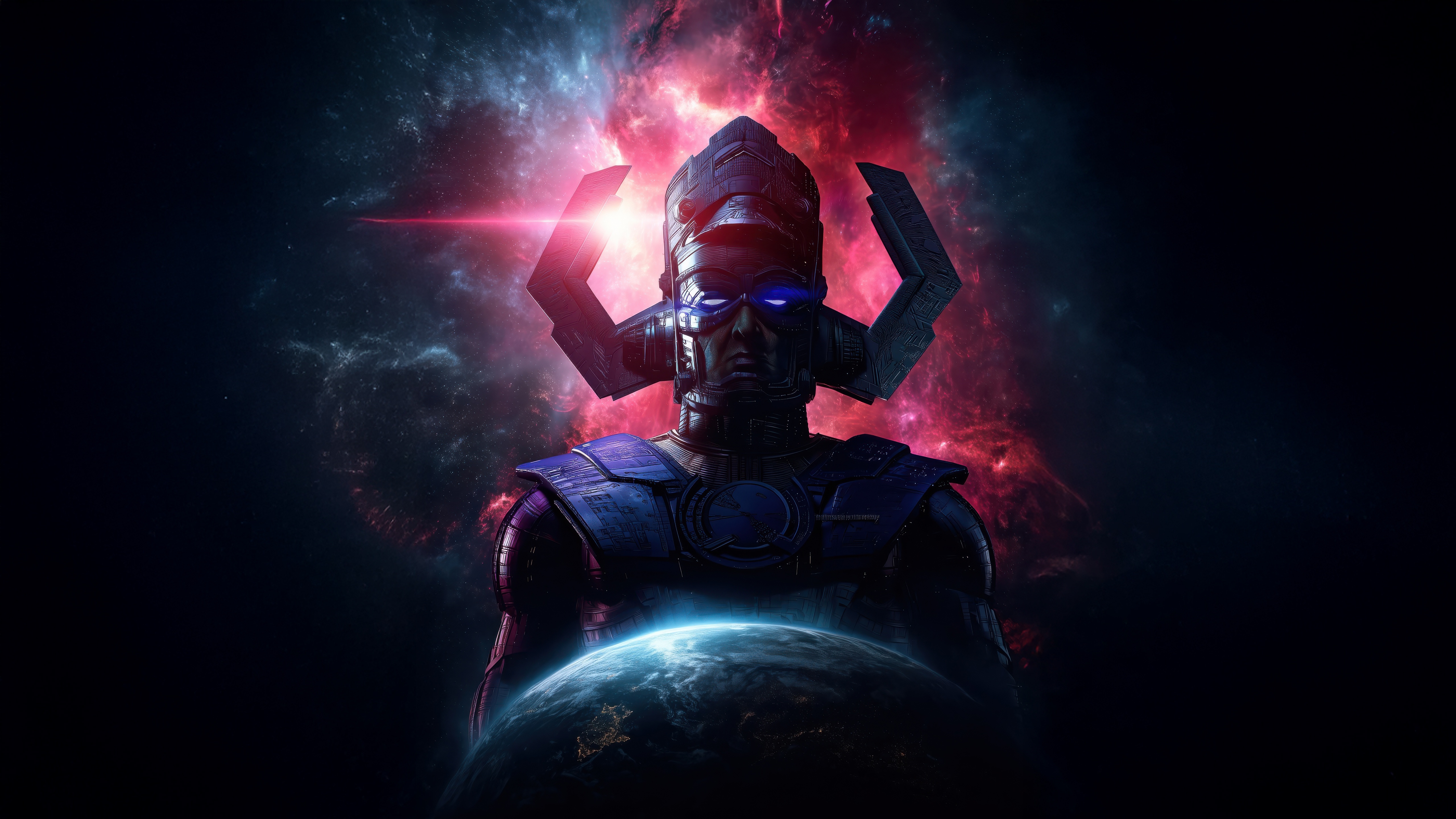 Galactus, the Universe Destroyer, holds a planet HD Wallpaper