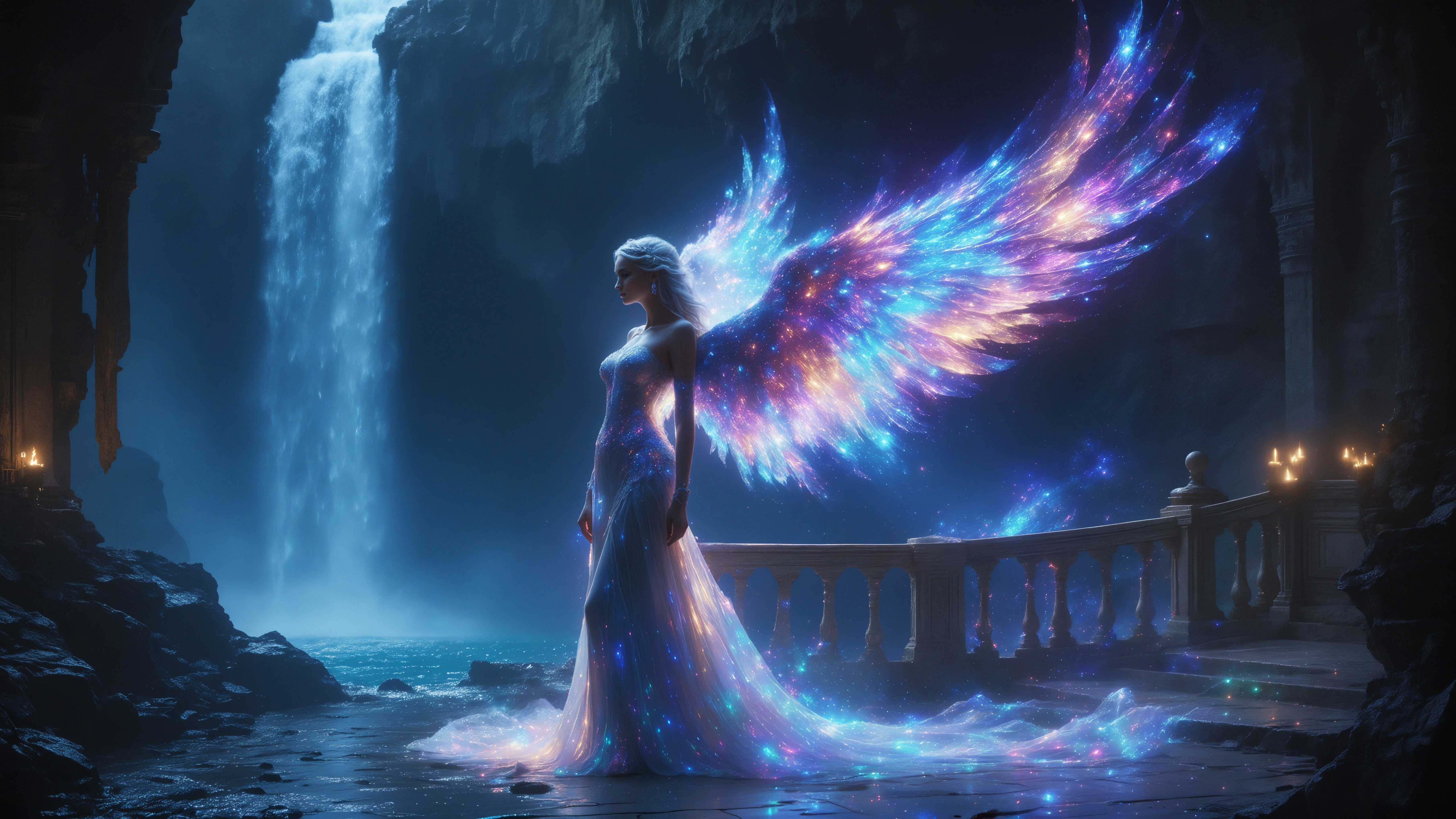 Radiance Of The Dawn Angel HD Wallpaper