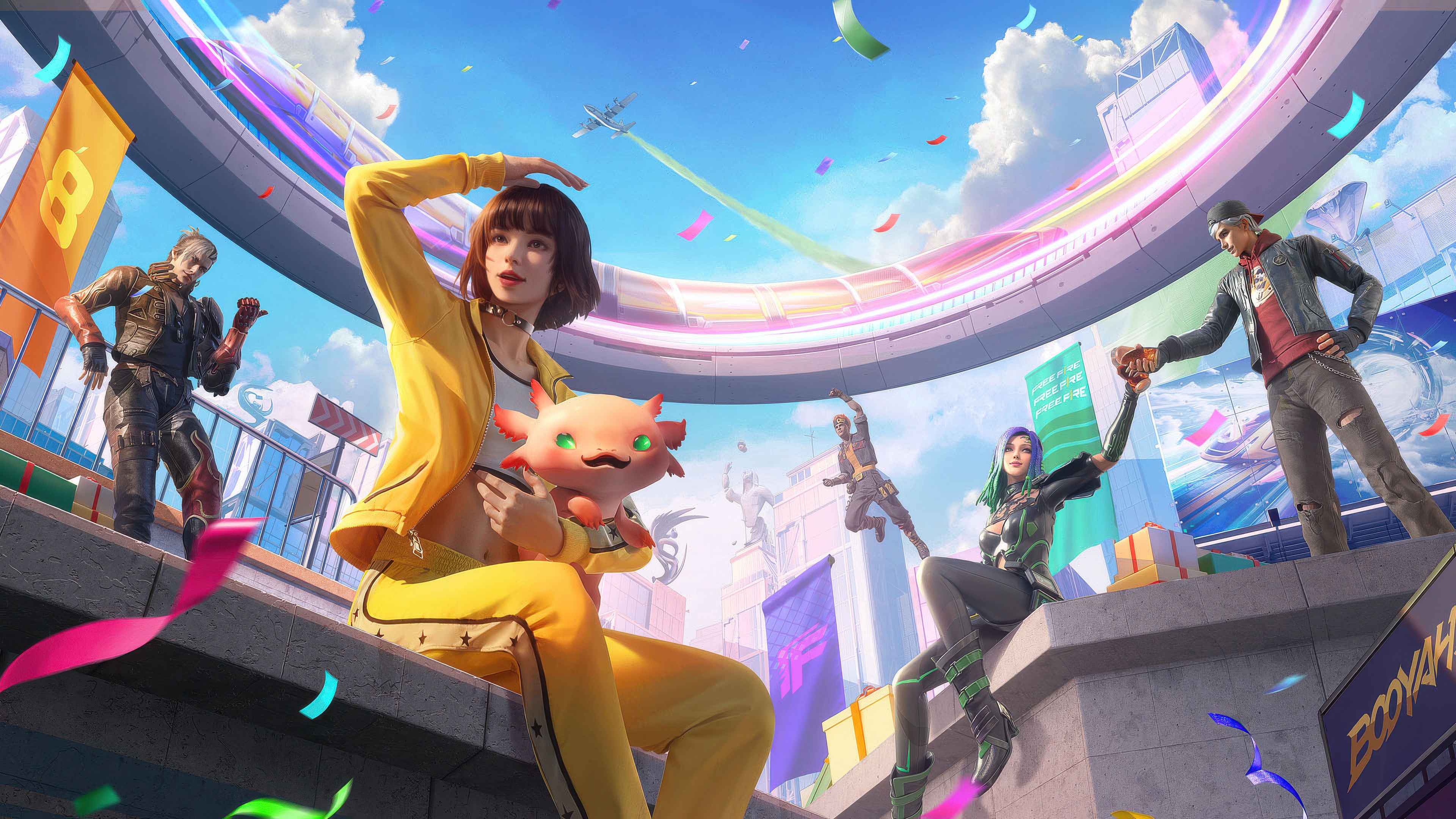 Garena Free Fire 2025 Characters and Creature HD Wallpaper