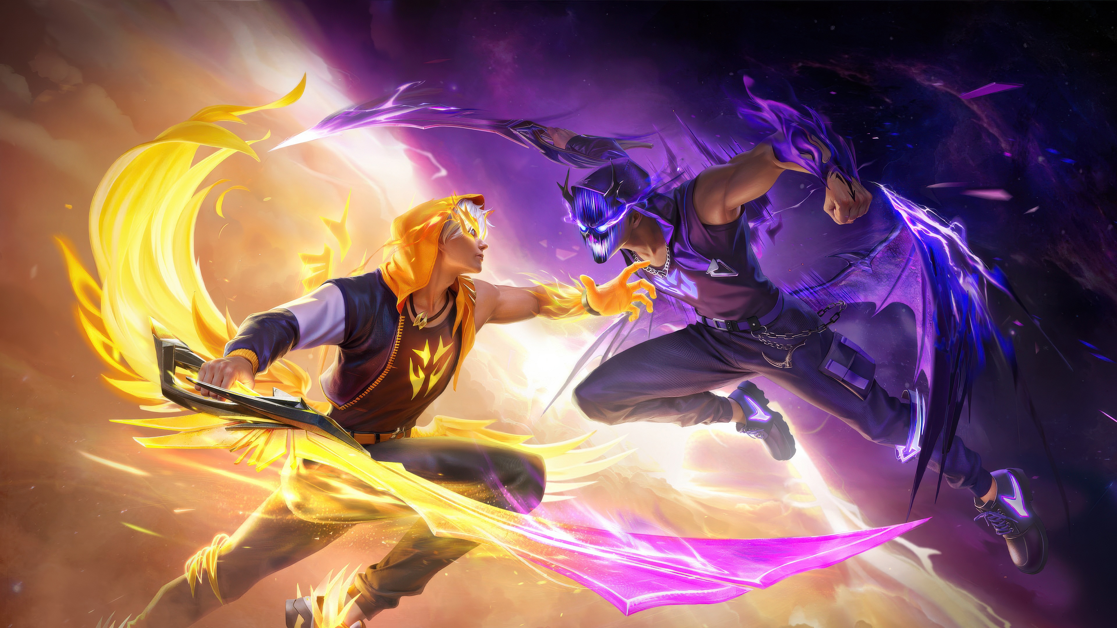 Garena Free Fire The Paradox Characters Fighting HD Wallpaper