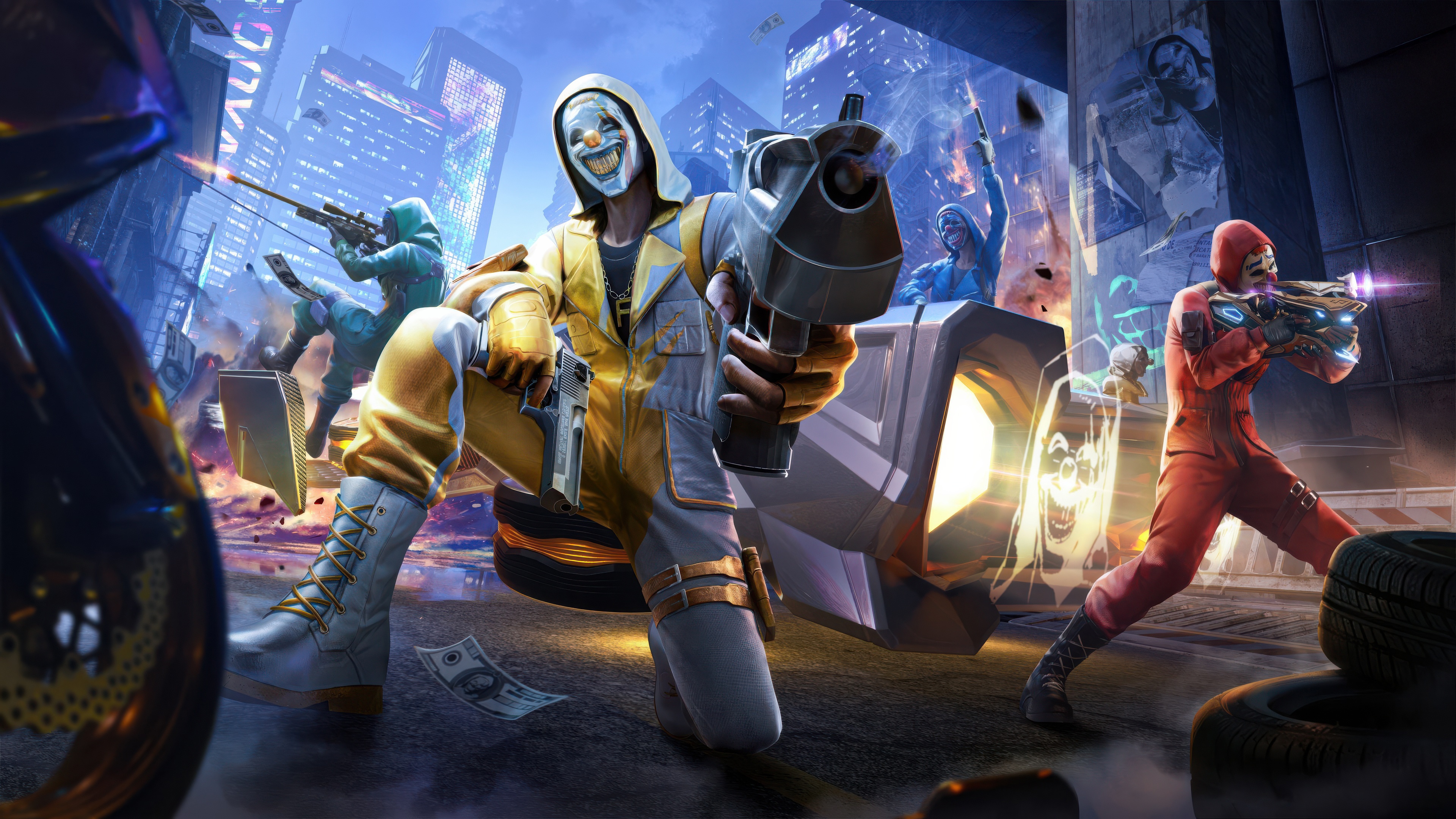 Garena Free Fire 8th Anniversary New Evo Gun HD Wallpaper