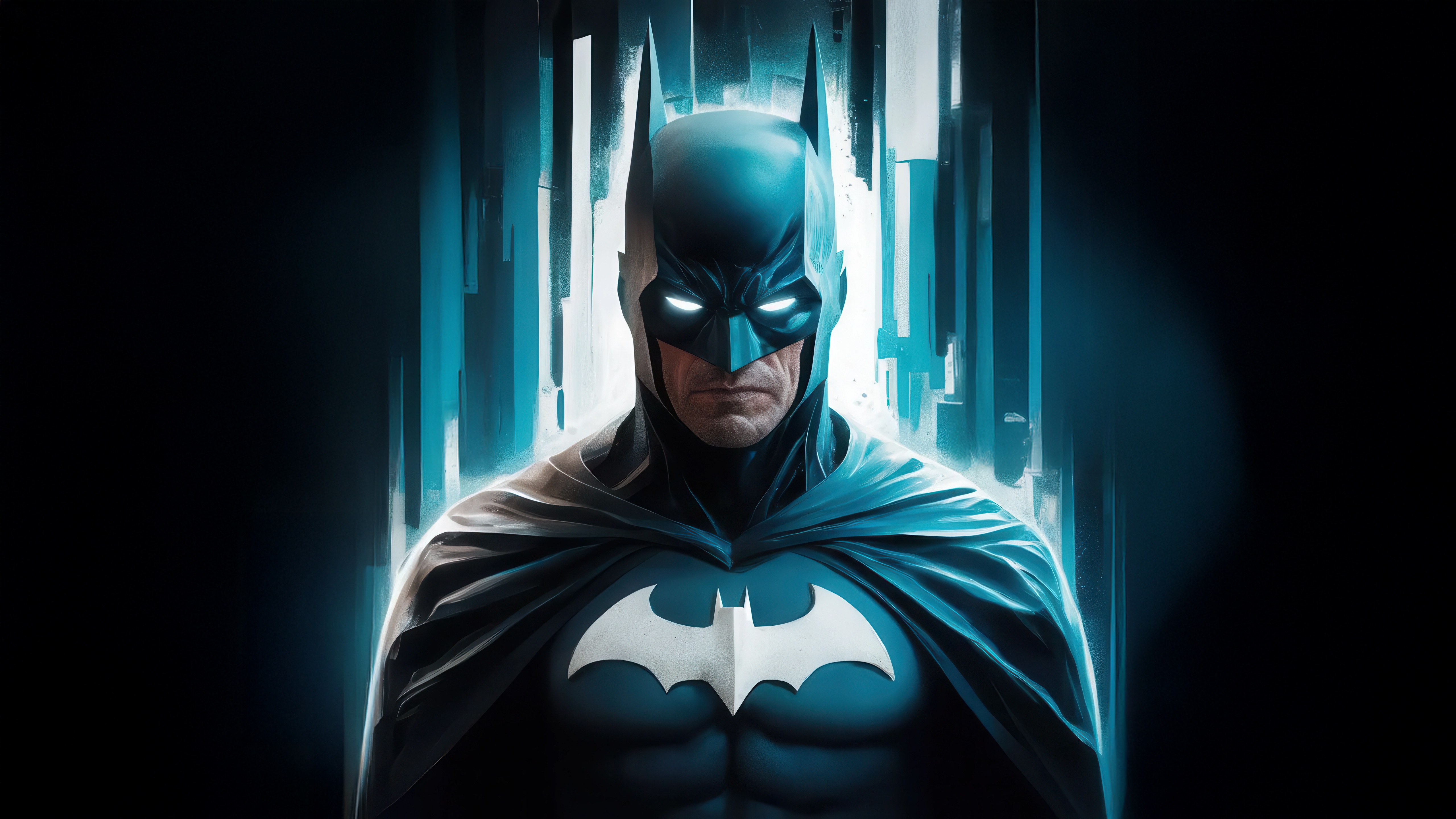 Batman in a dark city HD Wallpaper
