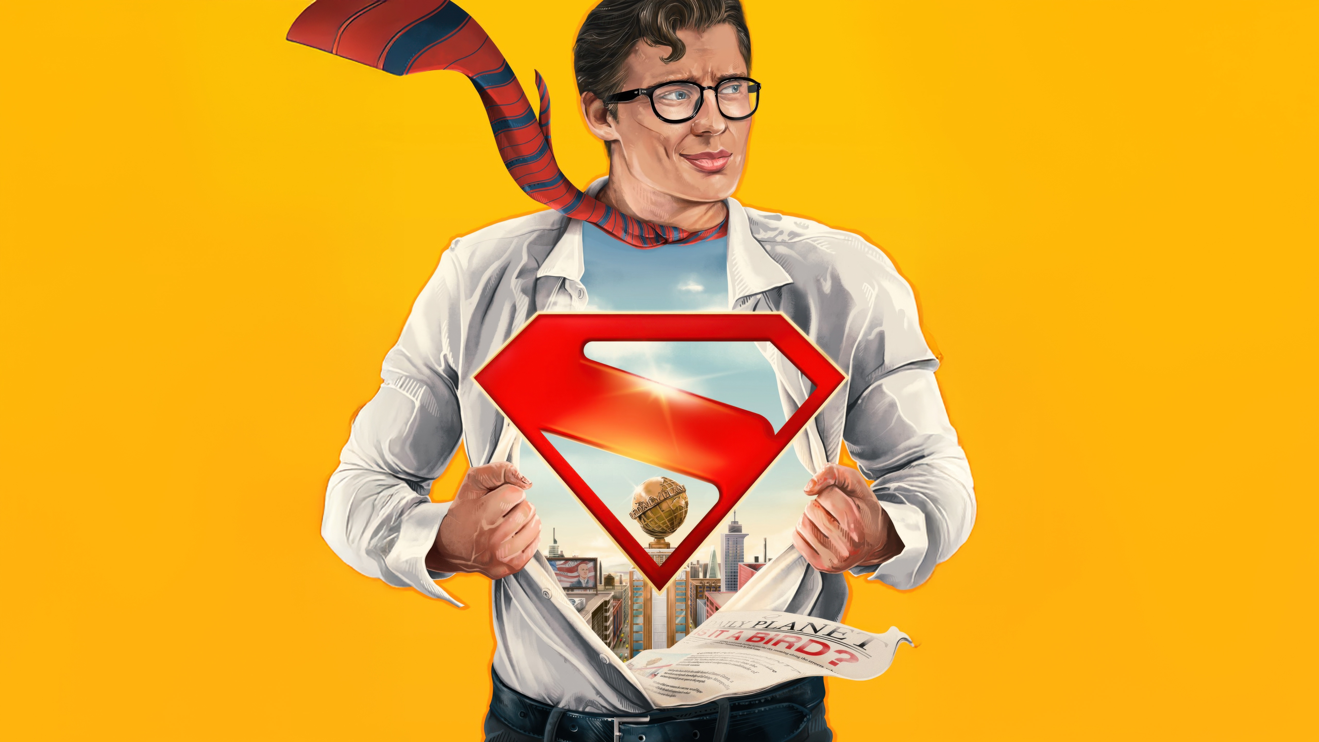 Clark Kent revealing Superman's S-shield HD Wallpaper
