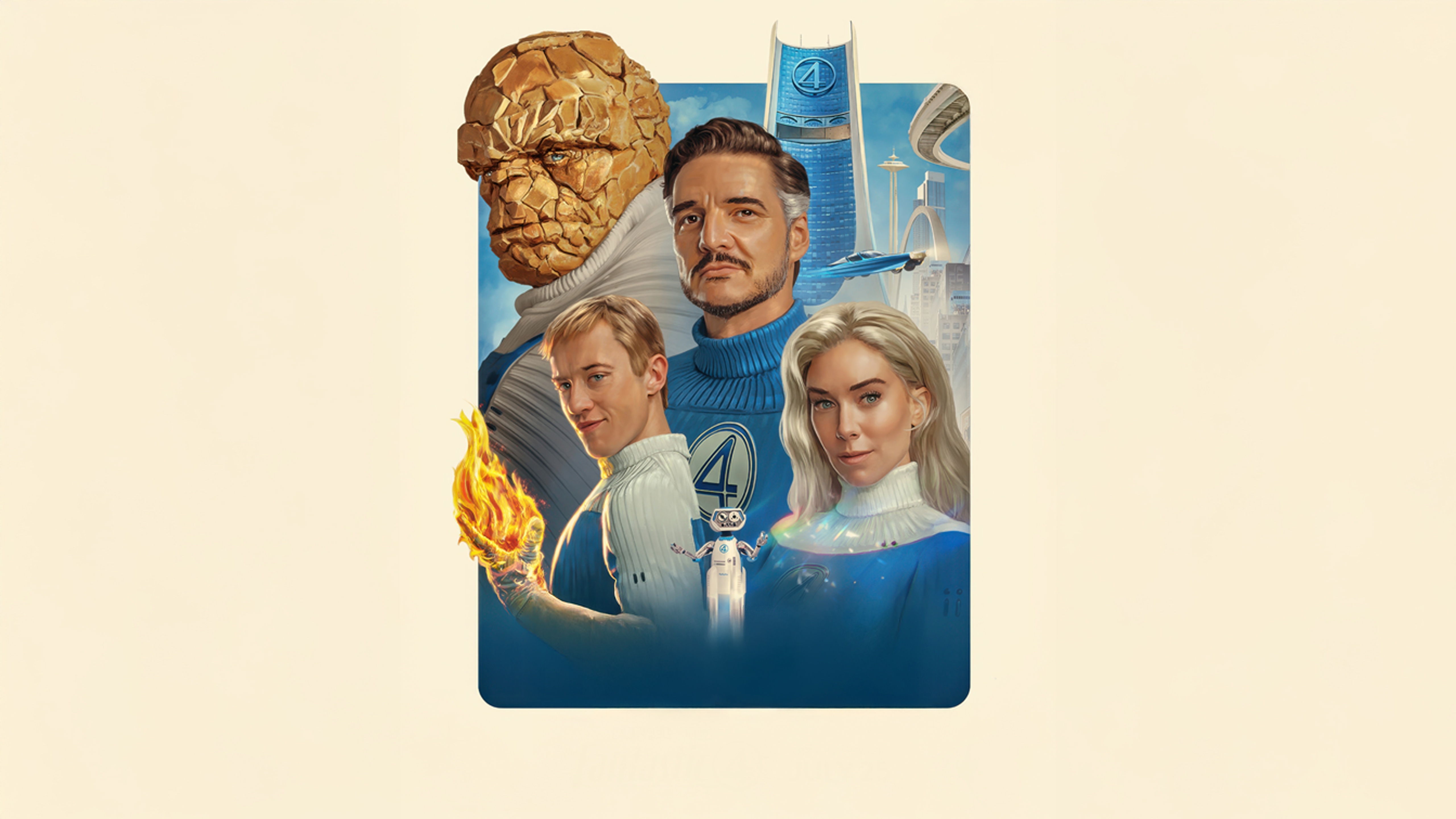The Fantastic Four First Steps Movie Poster HD Wallpaper