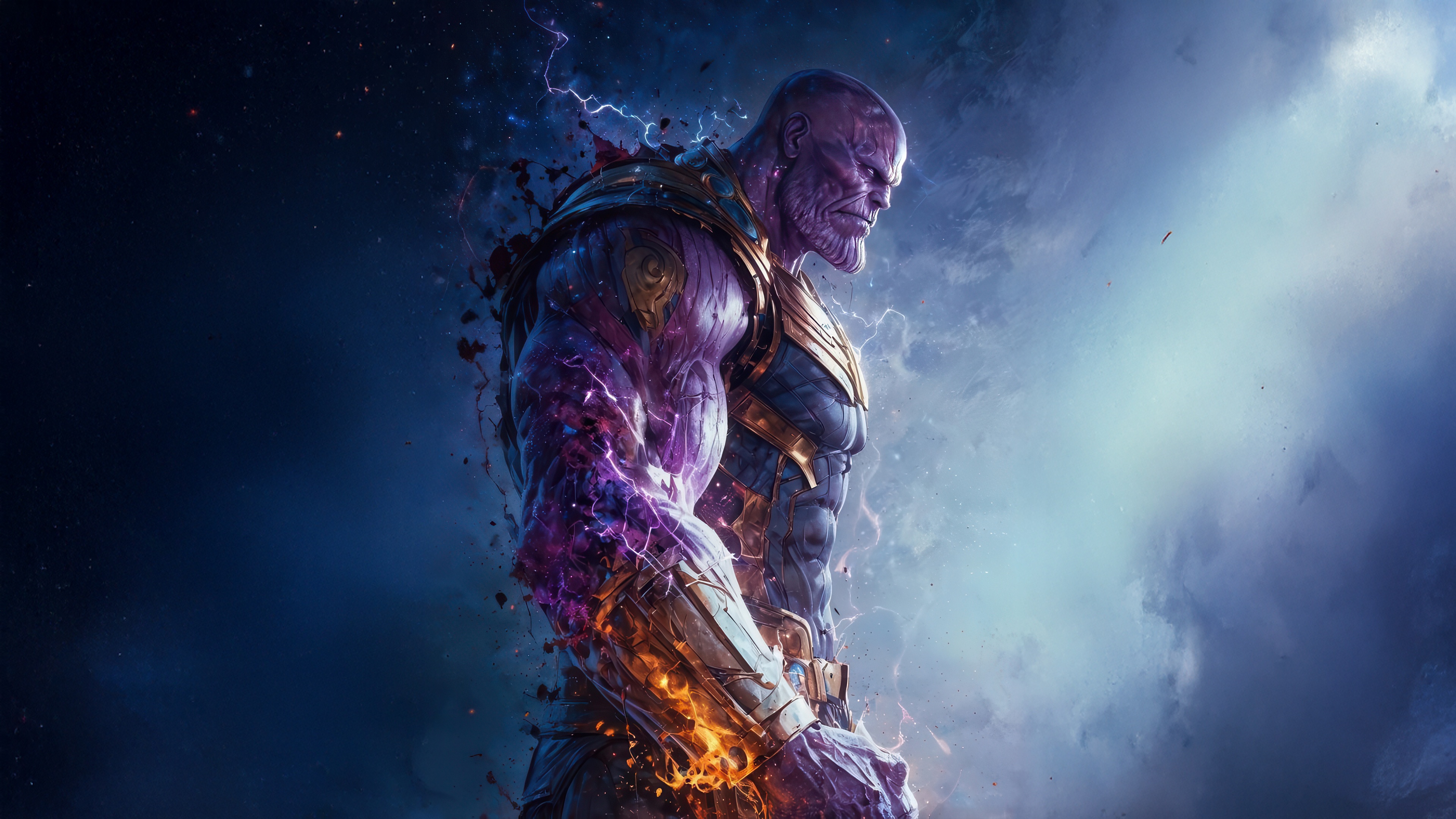 Thanos with Strength Behind The Smile HD Wallpaper