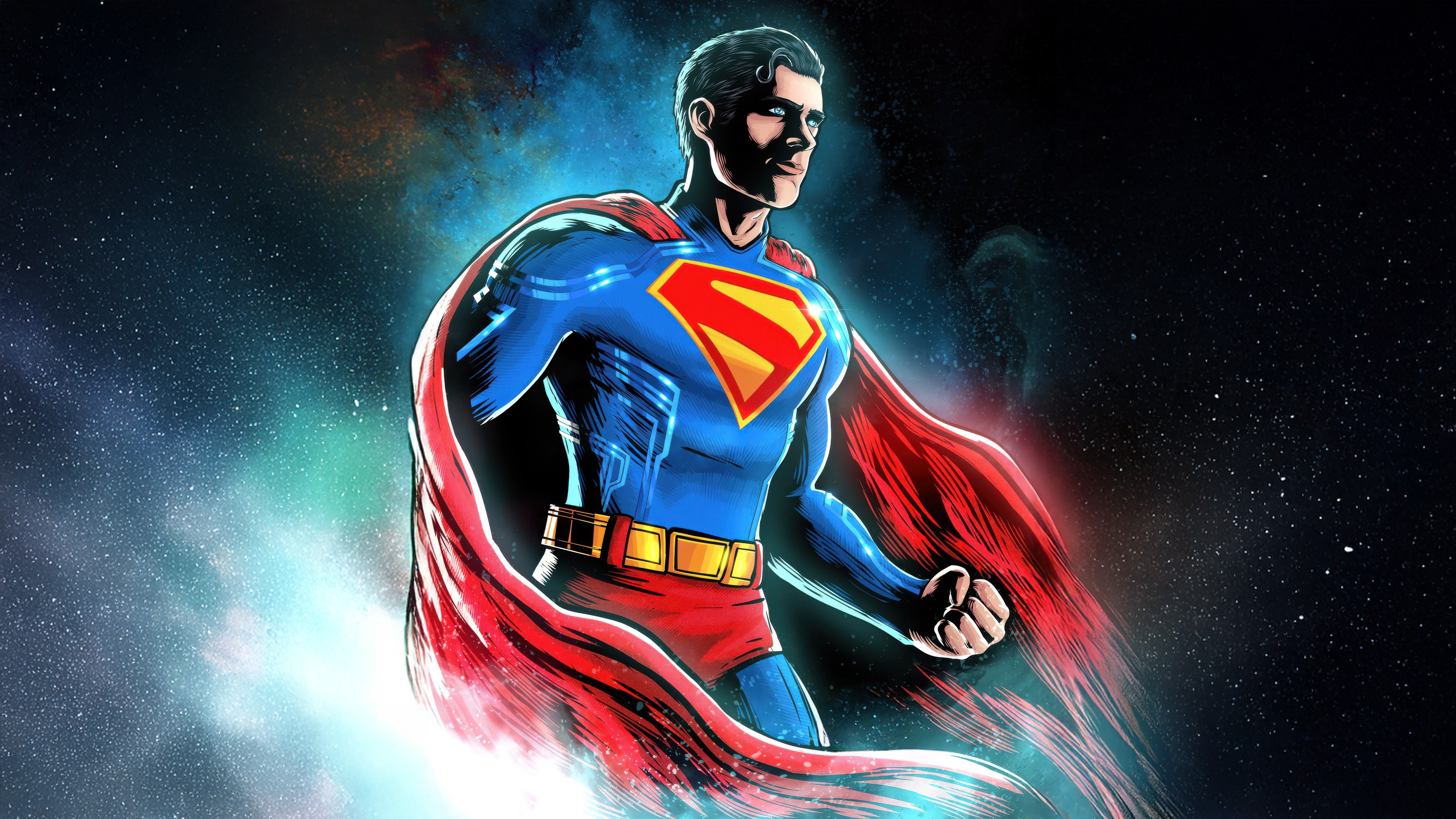 Superman in Space HD Wallpaper