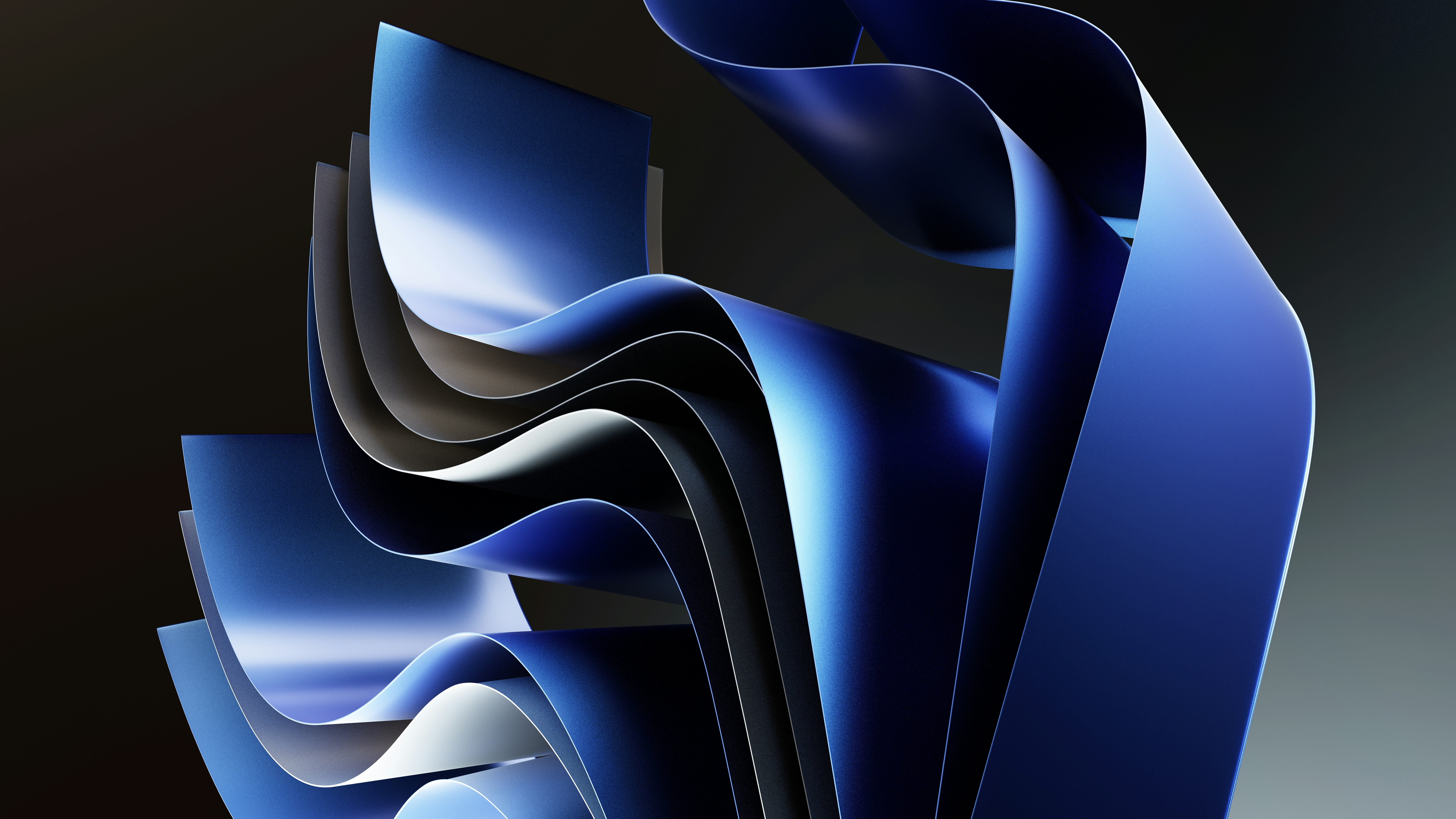 Velvet Blue Waves Abstract HD Wallpaper