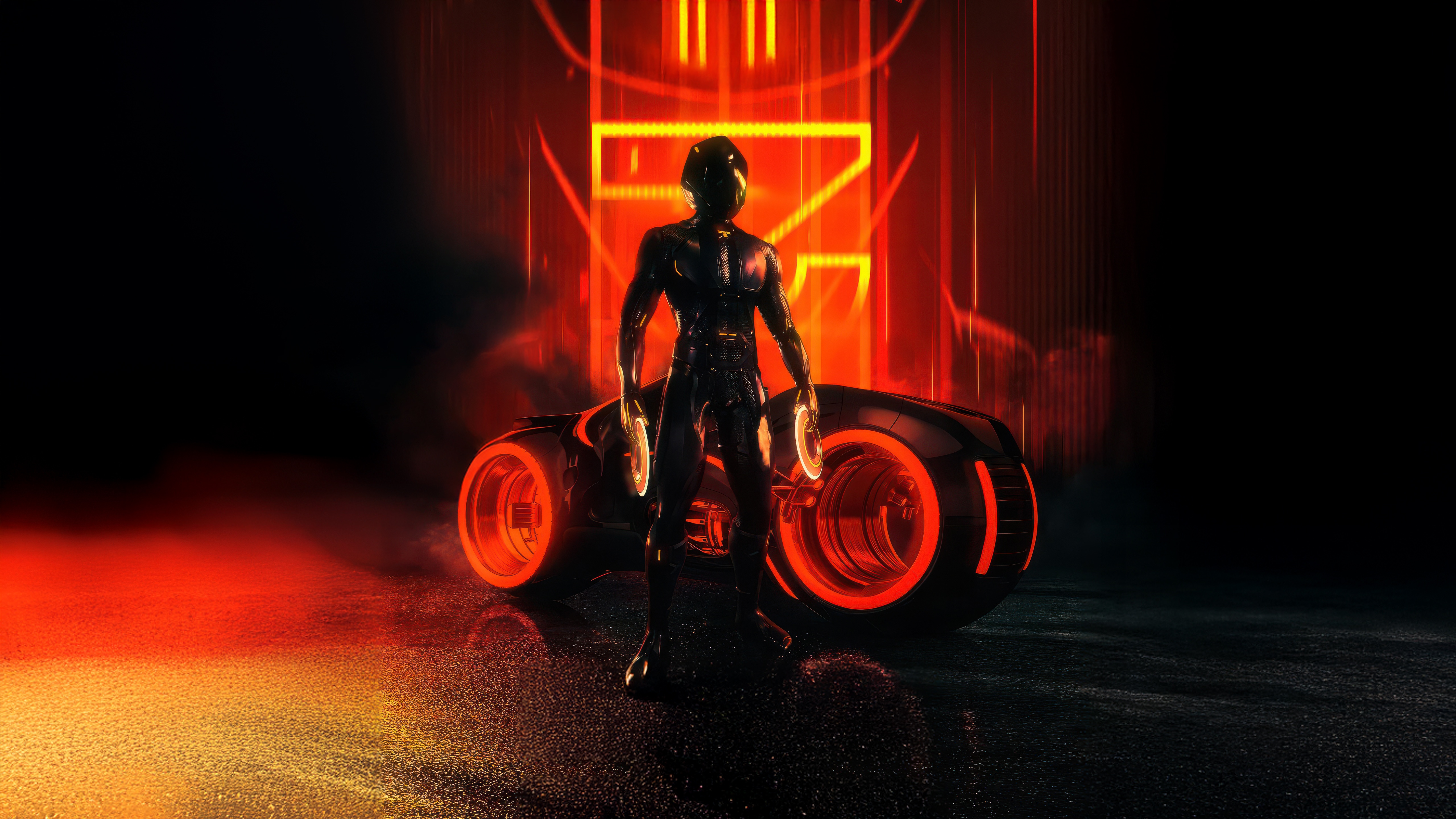 Tron Ares Rise Of The Grid Warrior HD Wallpaper