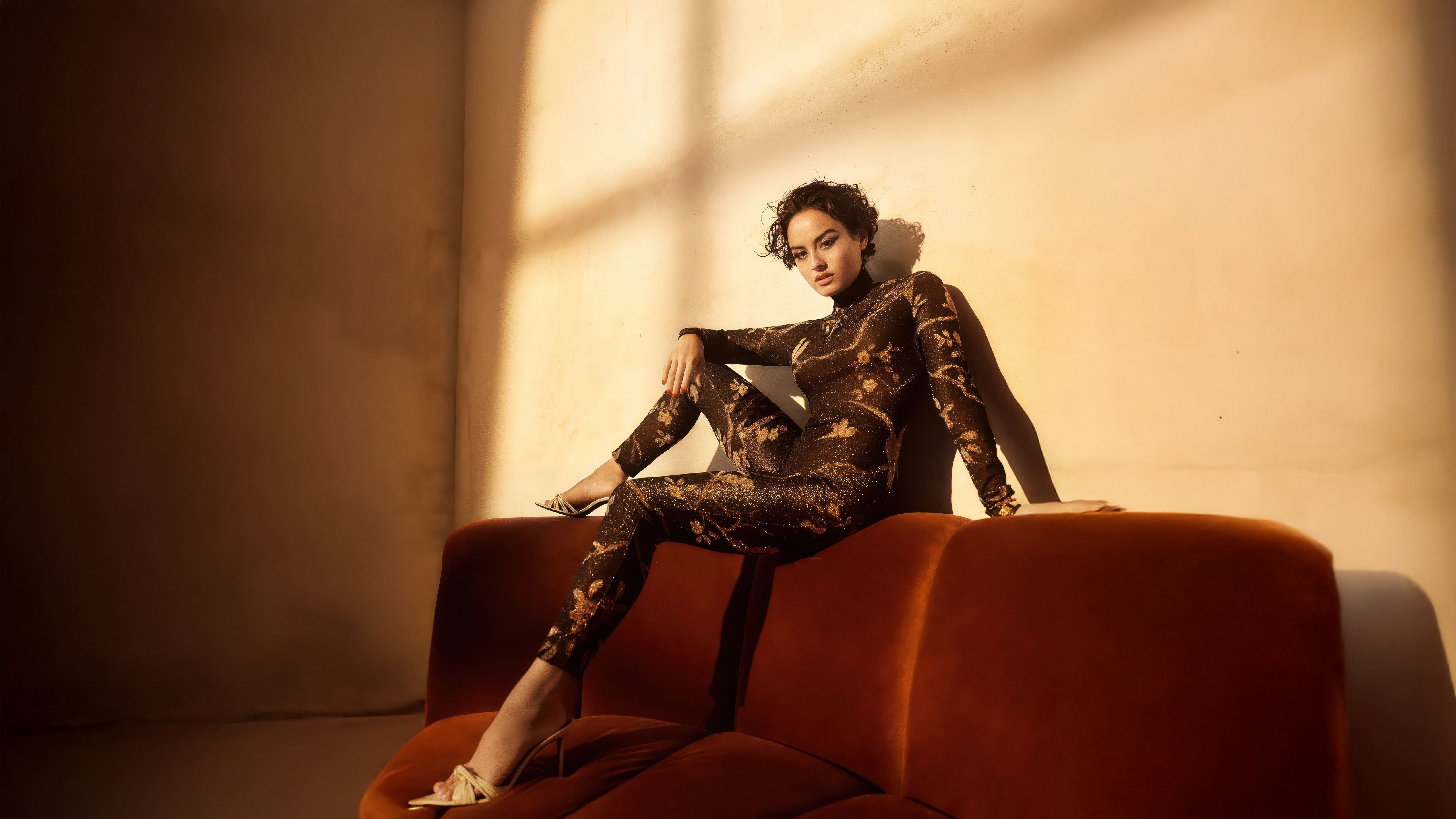 Chase Sui Wonders sits on a couch HD Wallpaper