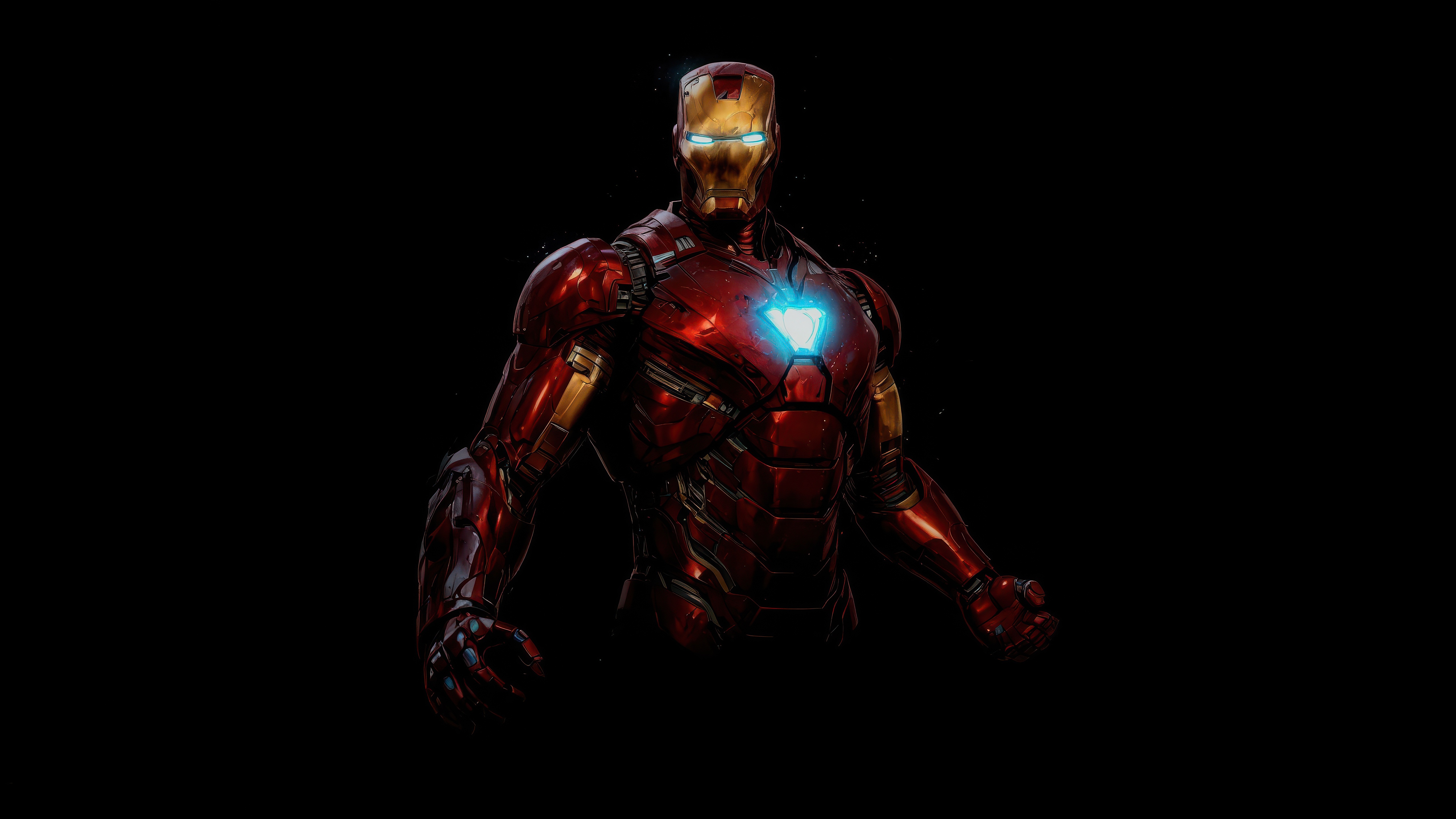 Iron Man in a red and gold suit HD Wallpaper