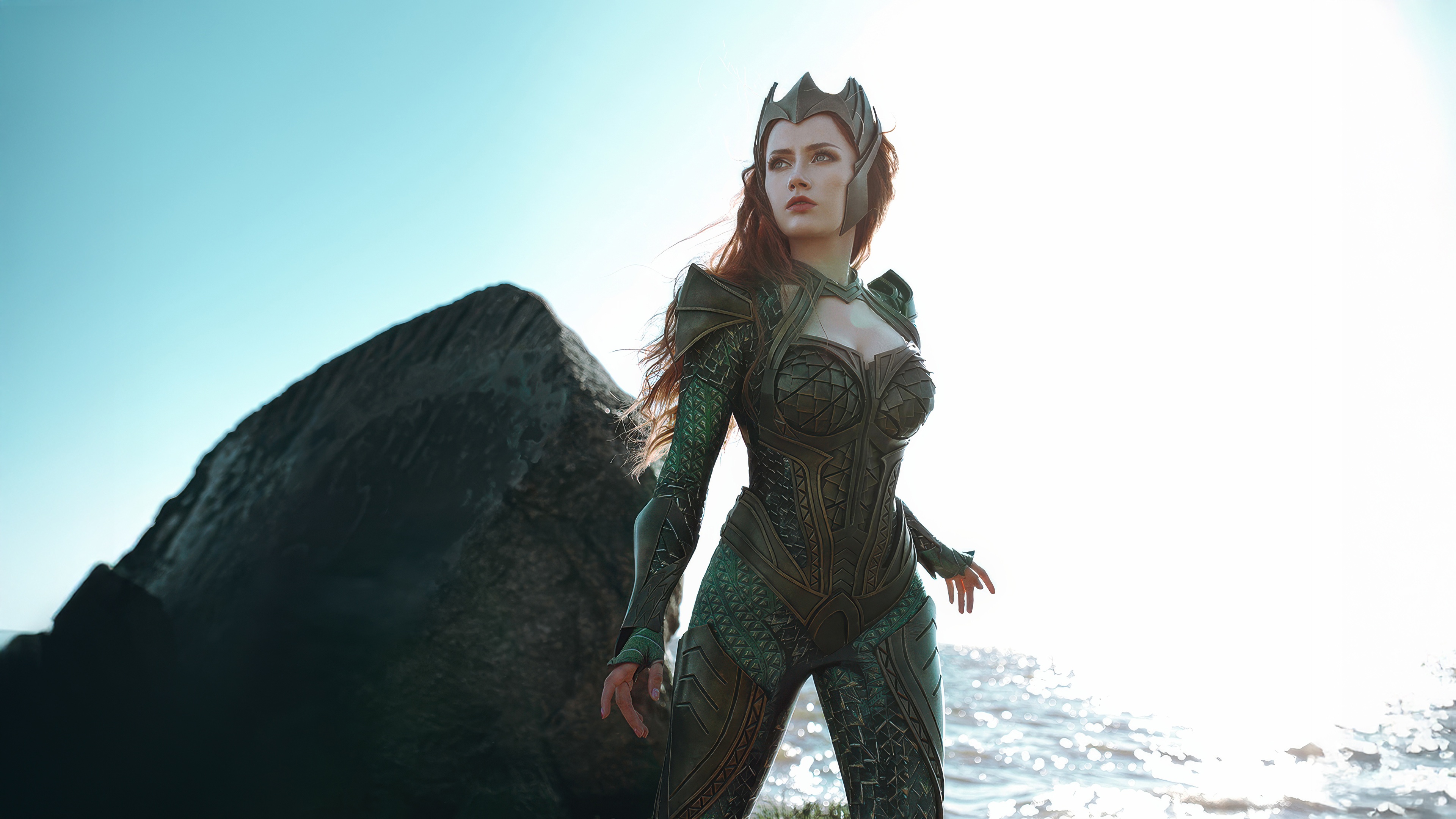 Mera Cosplay The Ocean Empress by the Sea HD Wallpaper