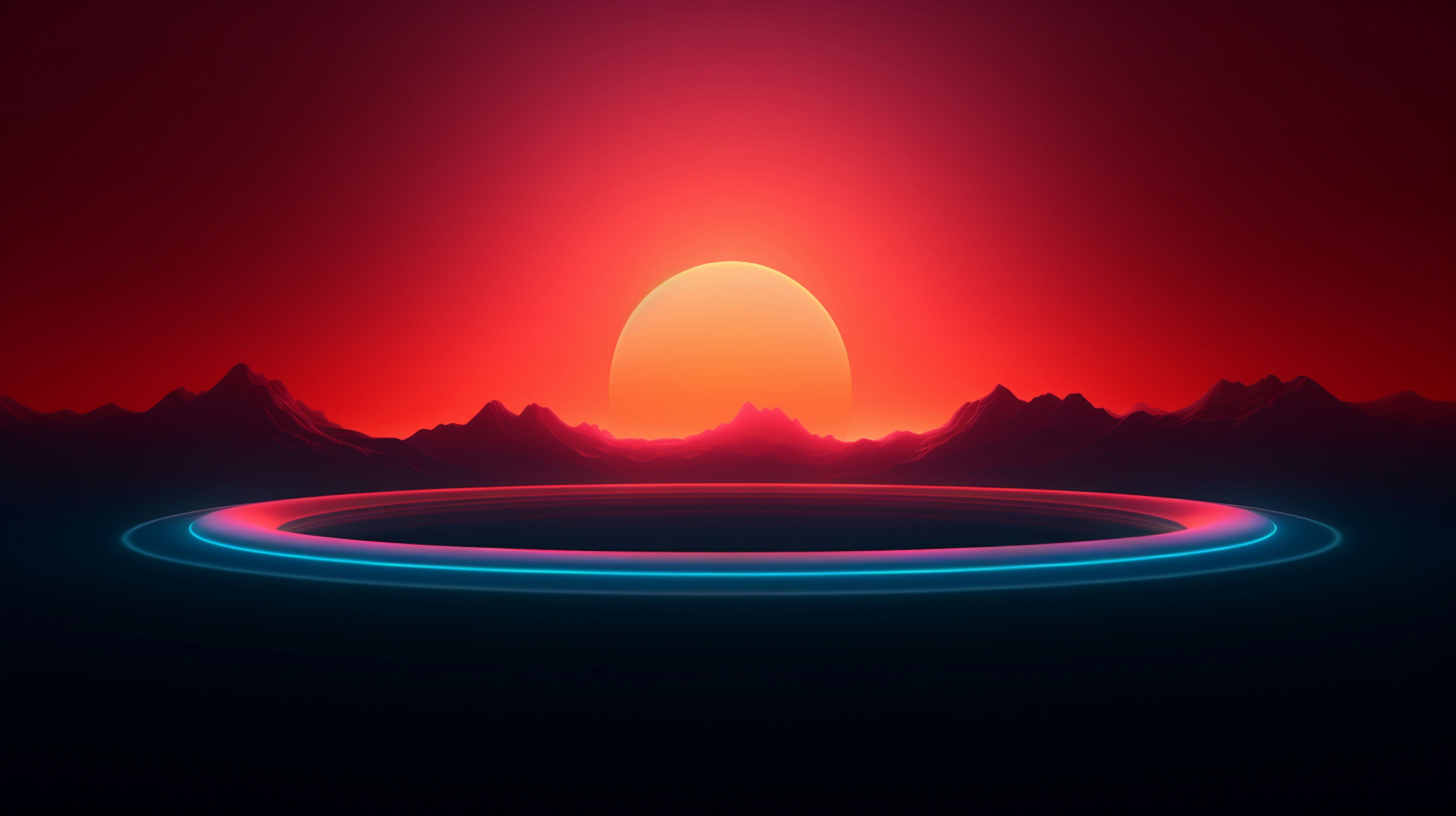 Synthwave Horizon Enter The Void HD Wallpaper